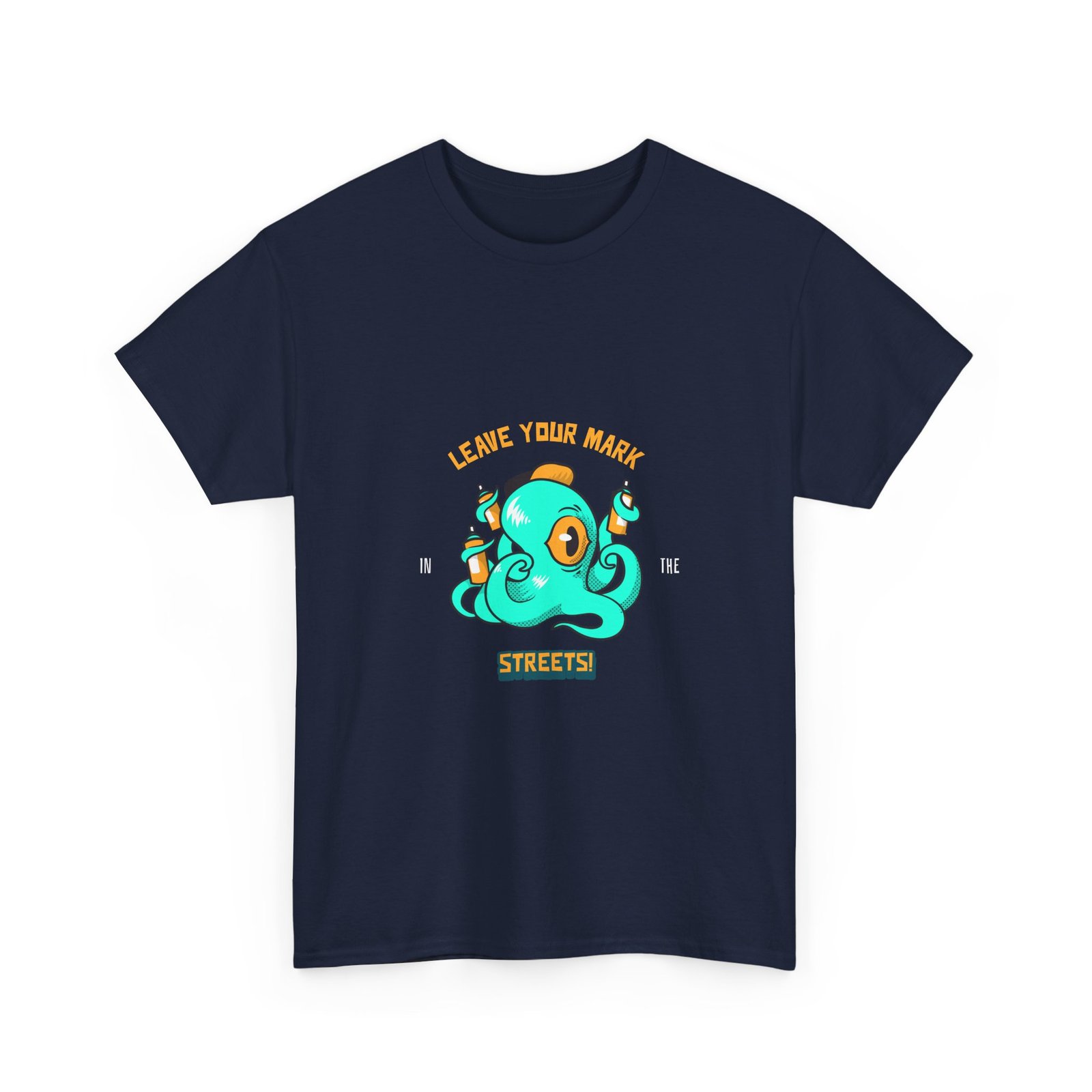 Leave Your Mark in the Streets Octopus Graffiti Art Design - T-shirt - Image 11