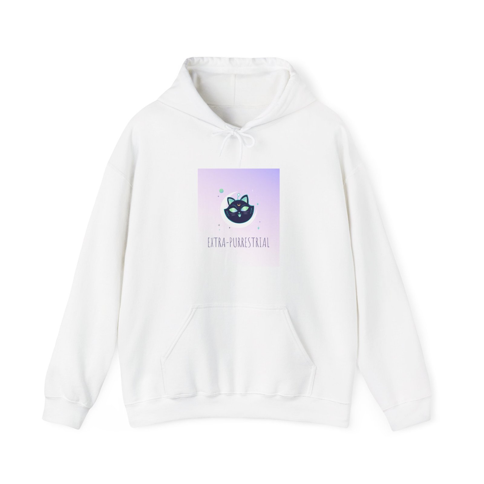 Extra Terrestrial Cat in Cosmic Space Design - Hoodie