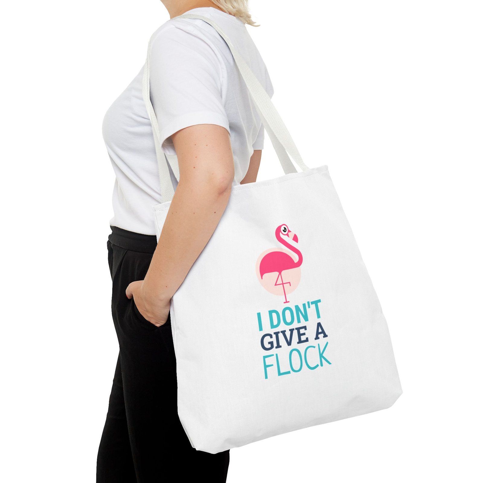 I Don’t Give A Flock Flamingo Sassy Graphic - Tote Bag - Image 12