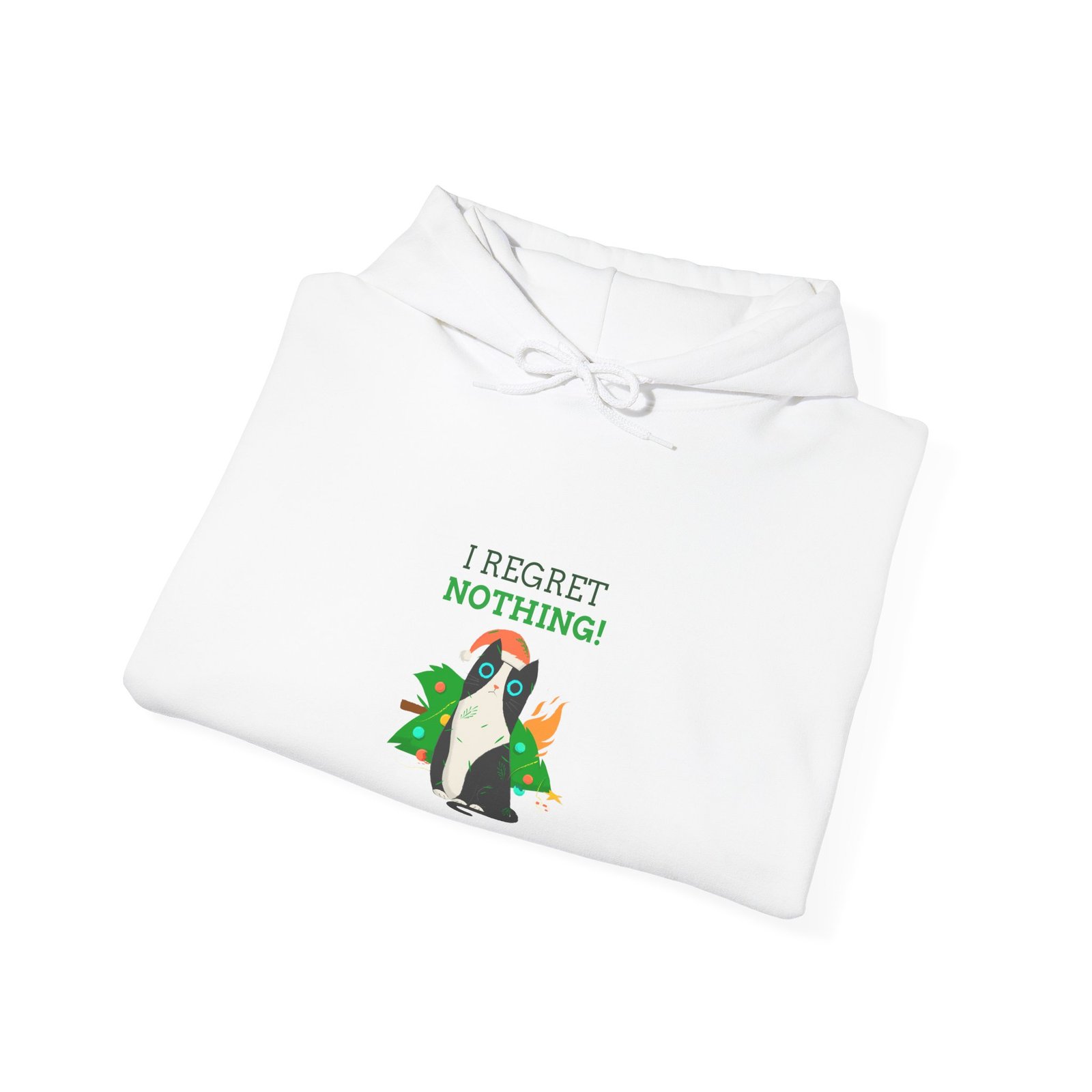 No Regrets Dog with Bold Typography and Playful Expression - Hoodie - Image 4