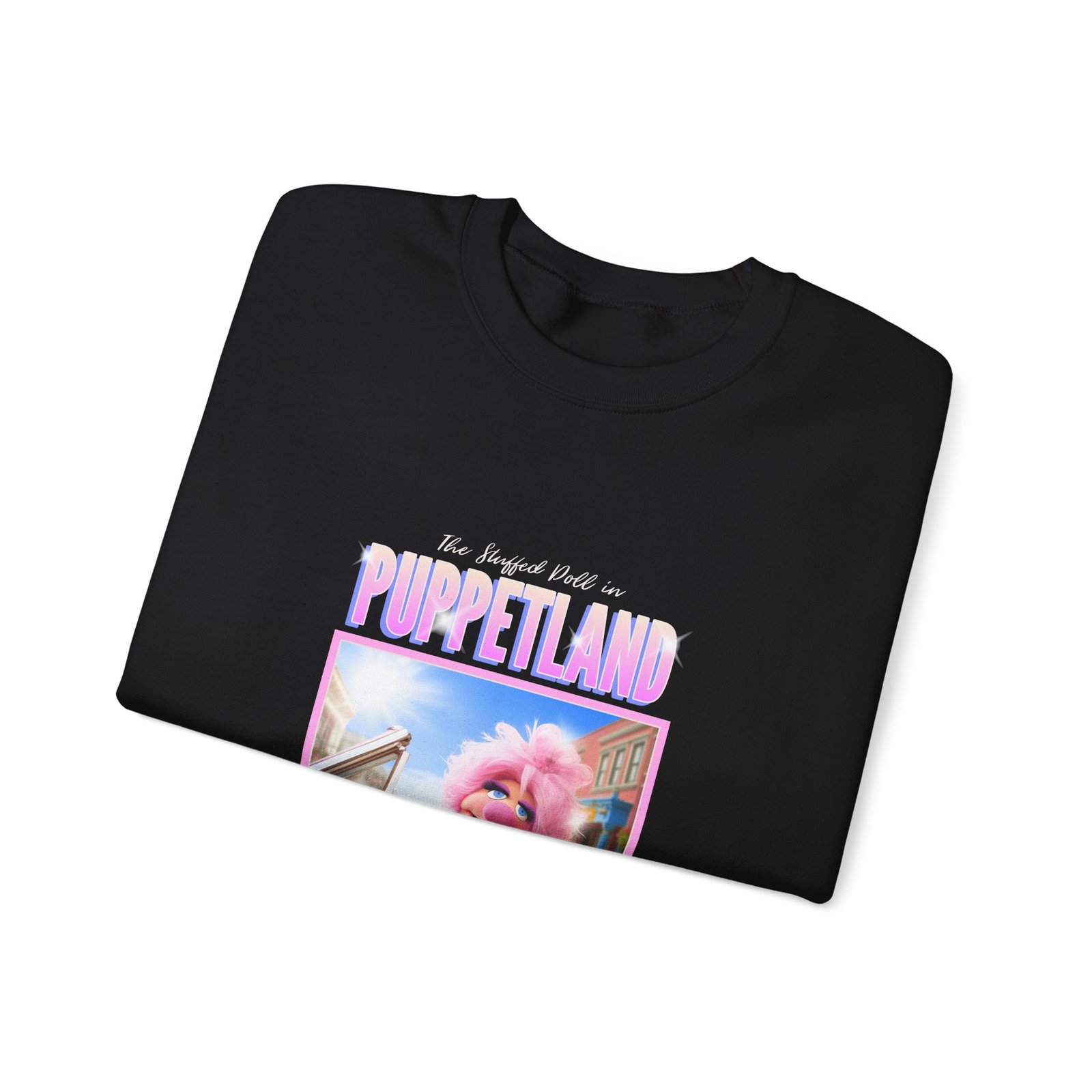 Glamorous Poodle with Puppetland Theme Artistic Illustration - Sweatshirt - Image 3