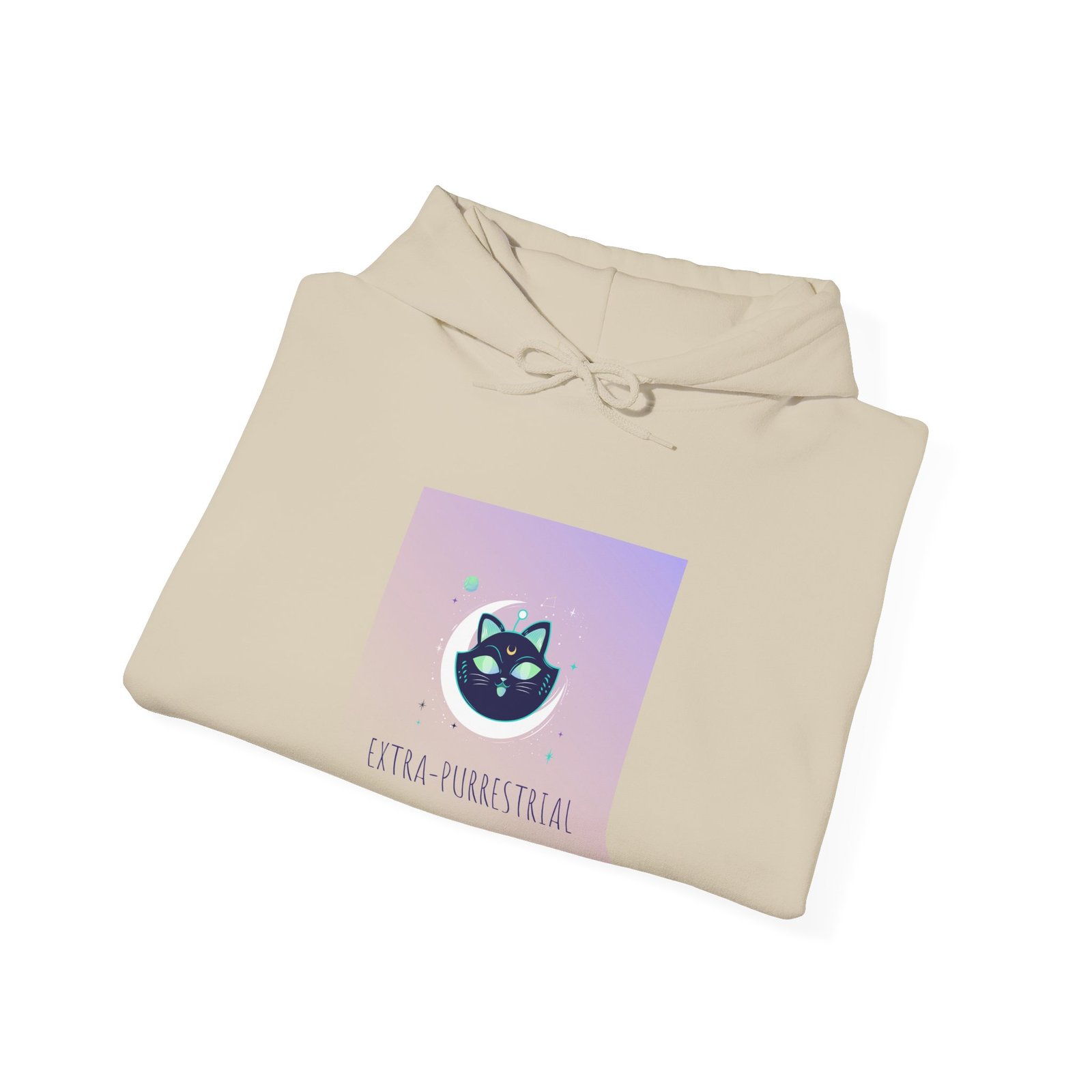 Extra Terrestrial Cat in Cosmic Space Design - Hoodie - Image 8