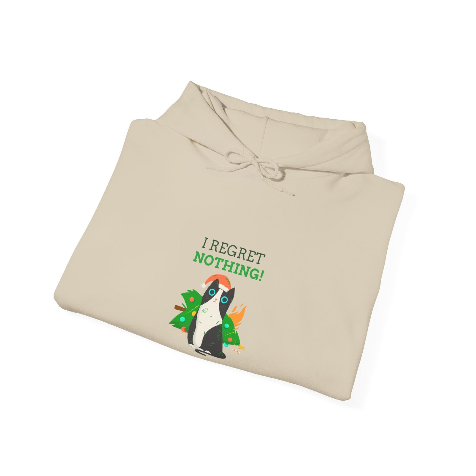 No Regrets Dog with Bold Typography and Playful Expression - Hoodie - Image 8