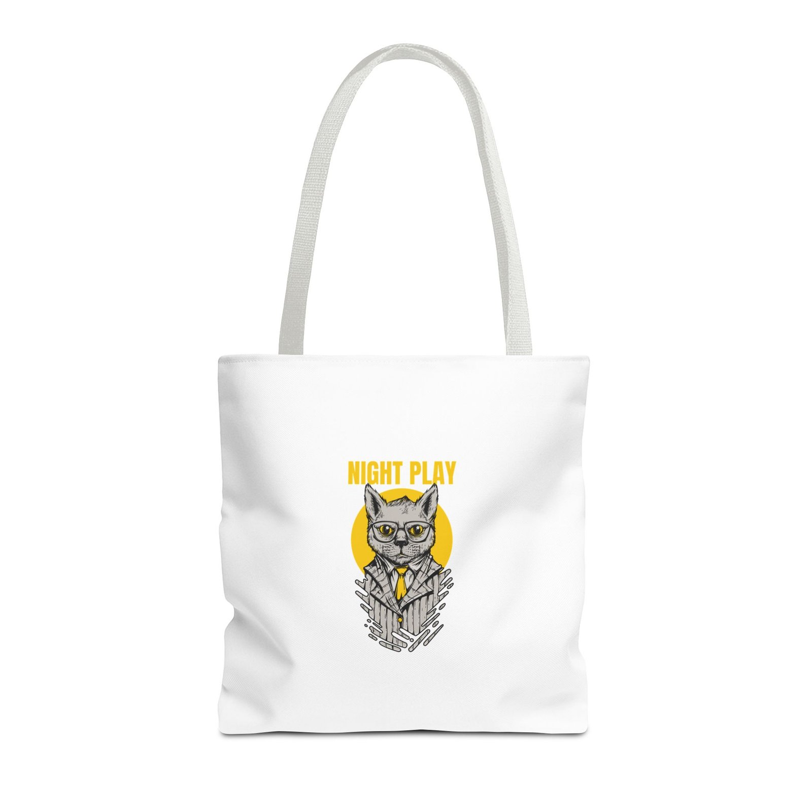 Mysterious Cat Silhouette Playing Under Moonlight - Tote Bag - Image 5