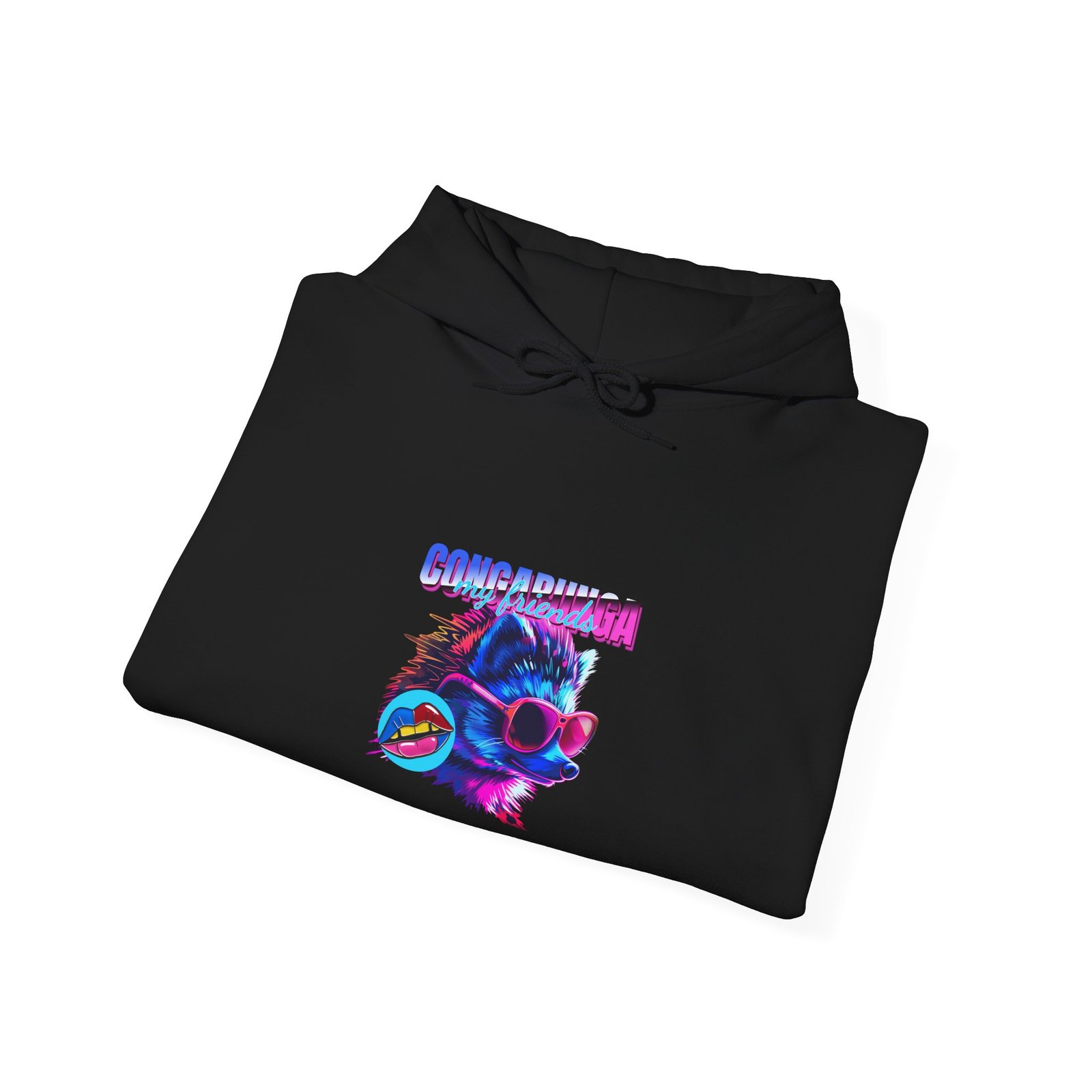 Congariza Hedgehog Funky Colorful Funky Animal Art - Hoodie - Image 4