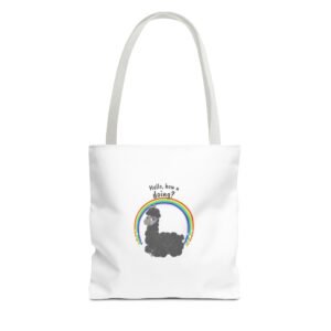 Cute Friendly Alpaca Saying Hello How U Doing Design - Tote Bag