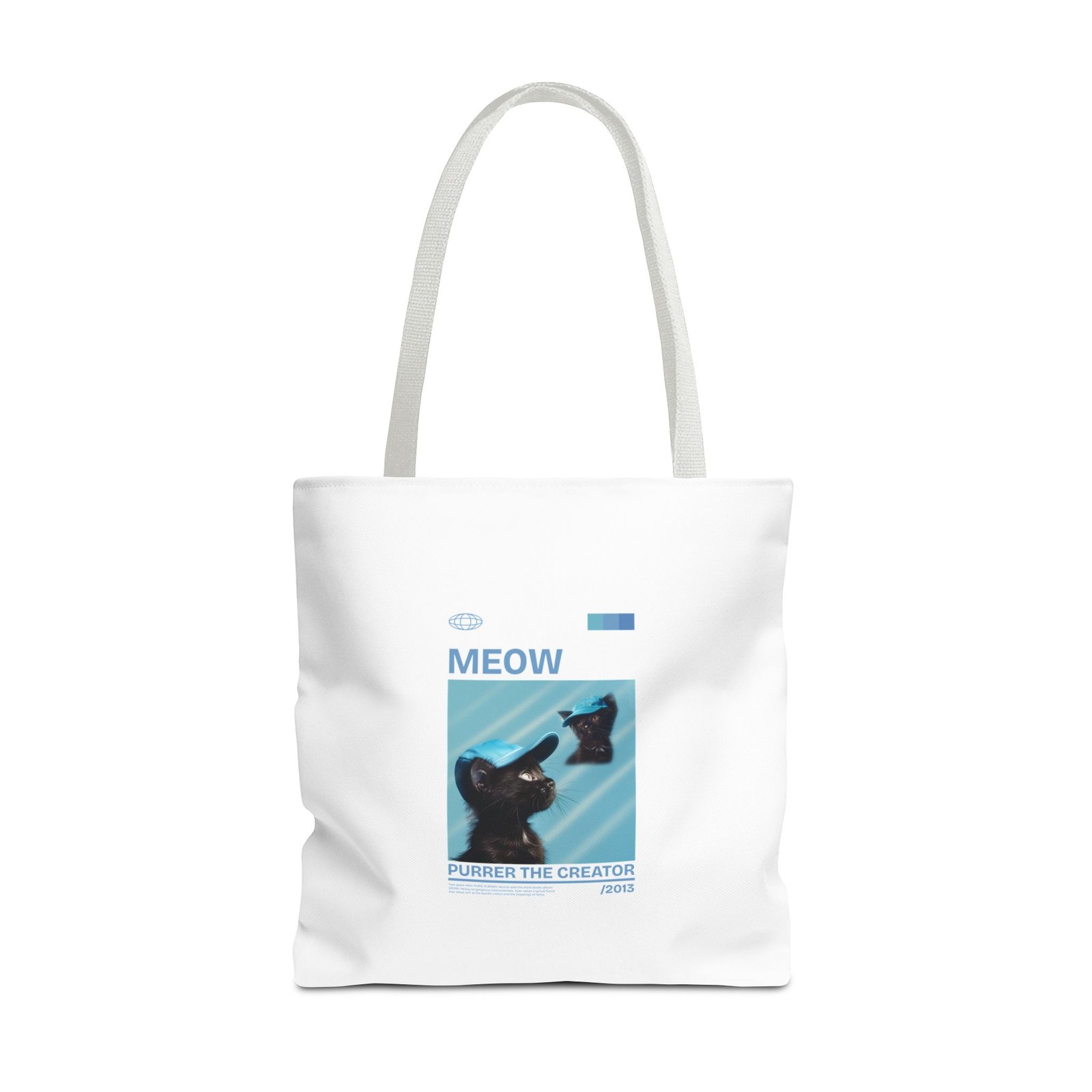 Playful Meow Cat Creator Graphic with Whiskers and Paws - Tote Bag - Image 9