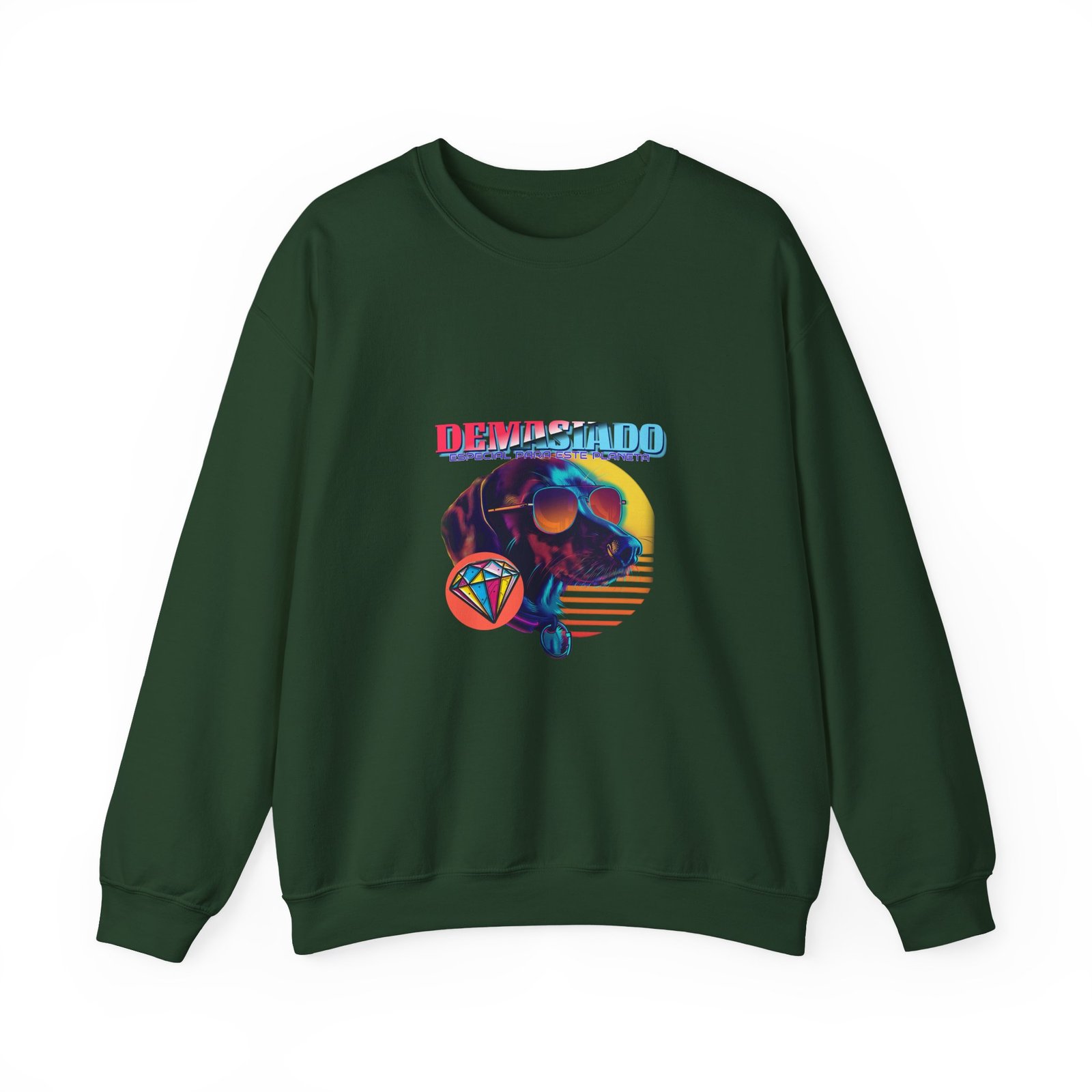 Demasiado Dog Stylish Cool Graphic Design - Sweatshirt - Image 5