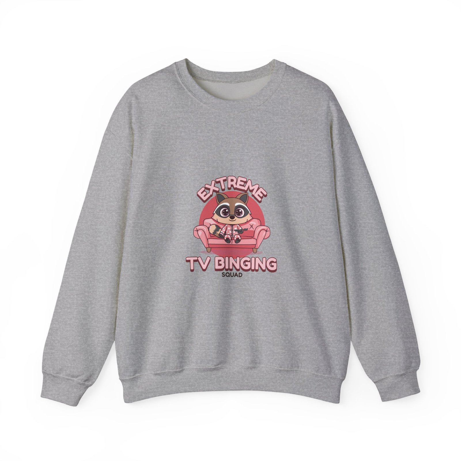 Extreme TV Binging Squad Raccoon Gamer Graphic - Sweatshirt - Image 9