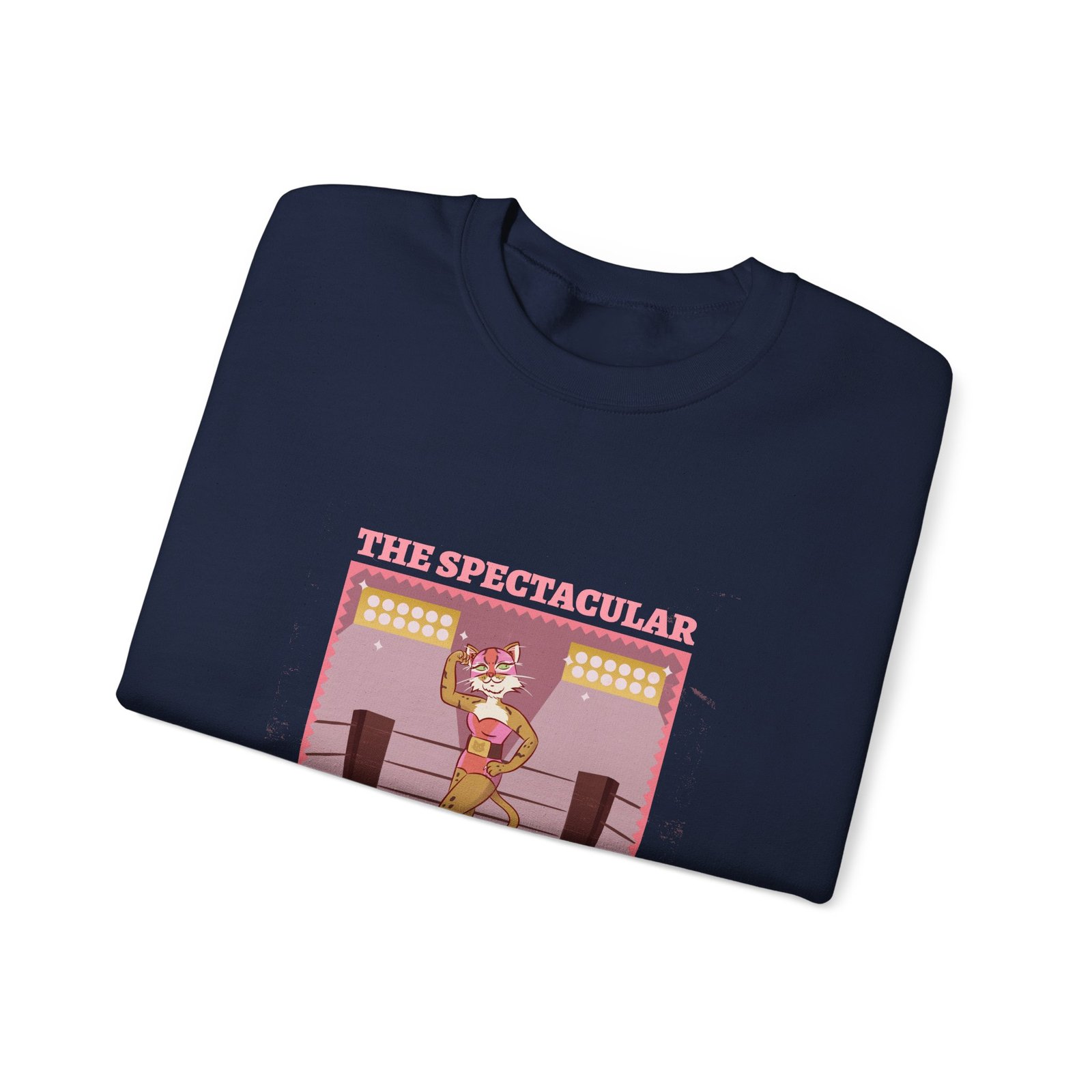 The Spectacular Lucha Show Cat Athletic Design - Sweatshirt - Image 11