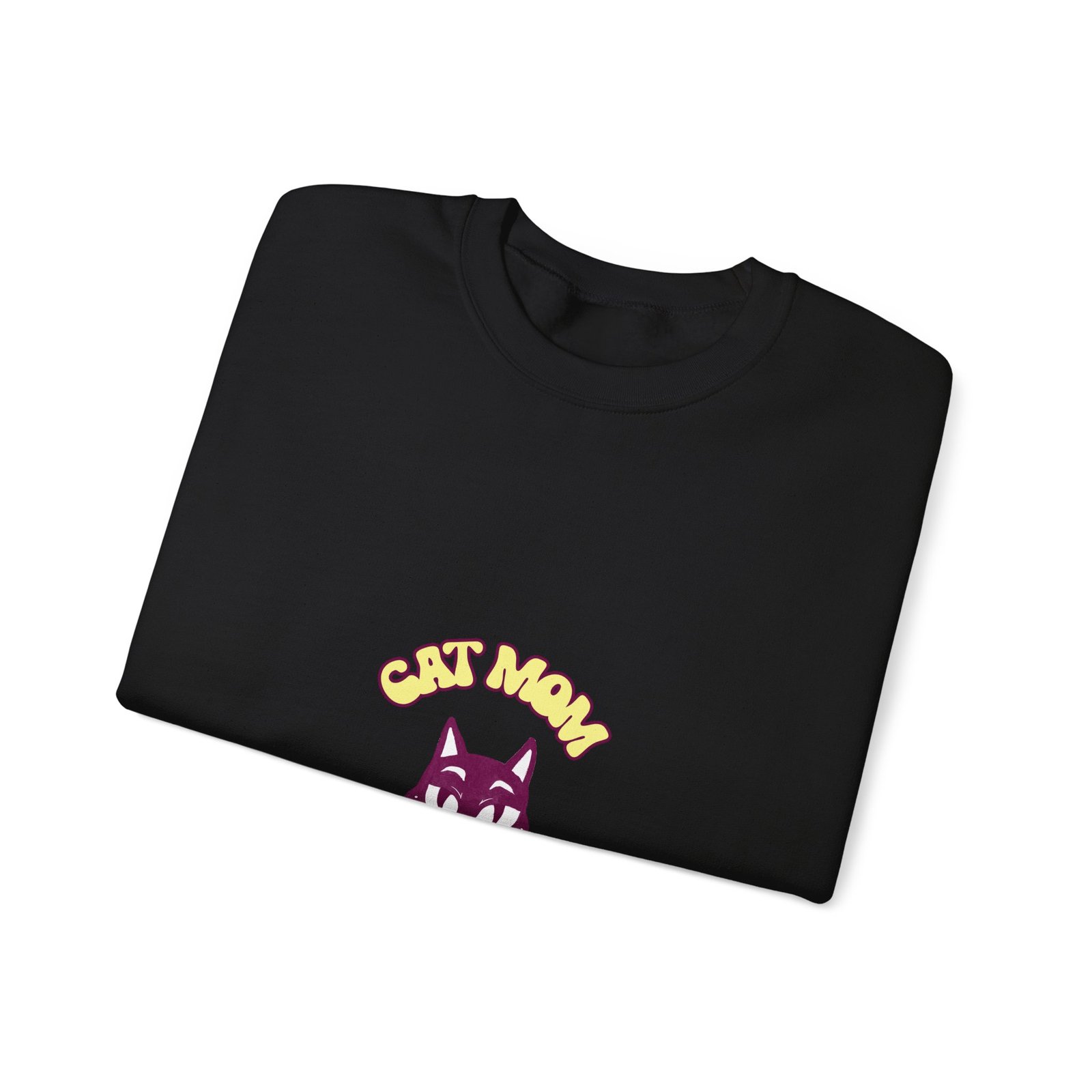Cute Cat Mom Feline Illustration with Playful Cat Character - Sweatshirt - Image 3