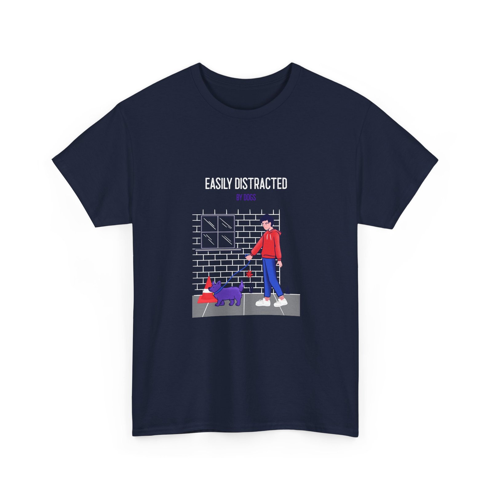 Easily Distracted By Dogs Dog Walker Graphic Design - T-shirt - Image 11