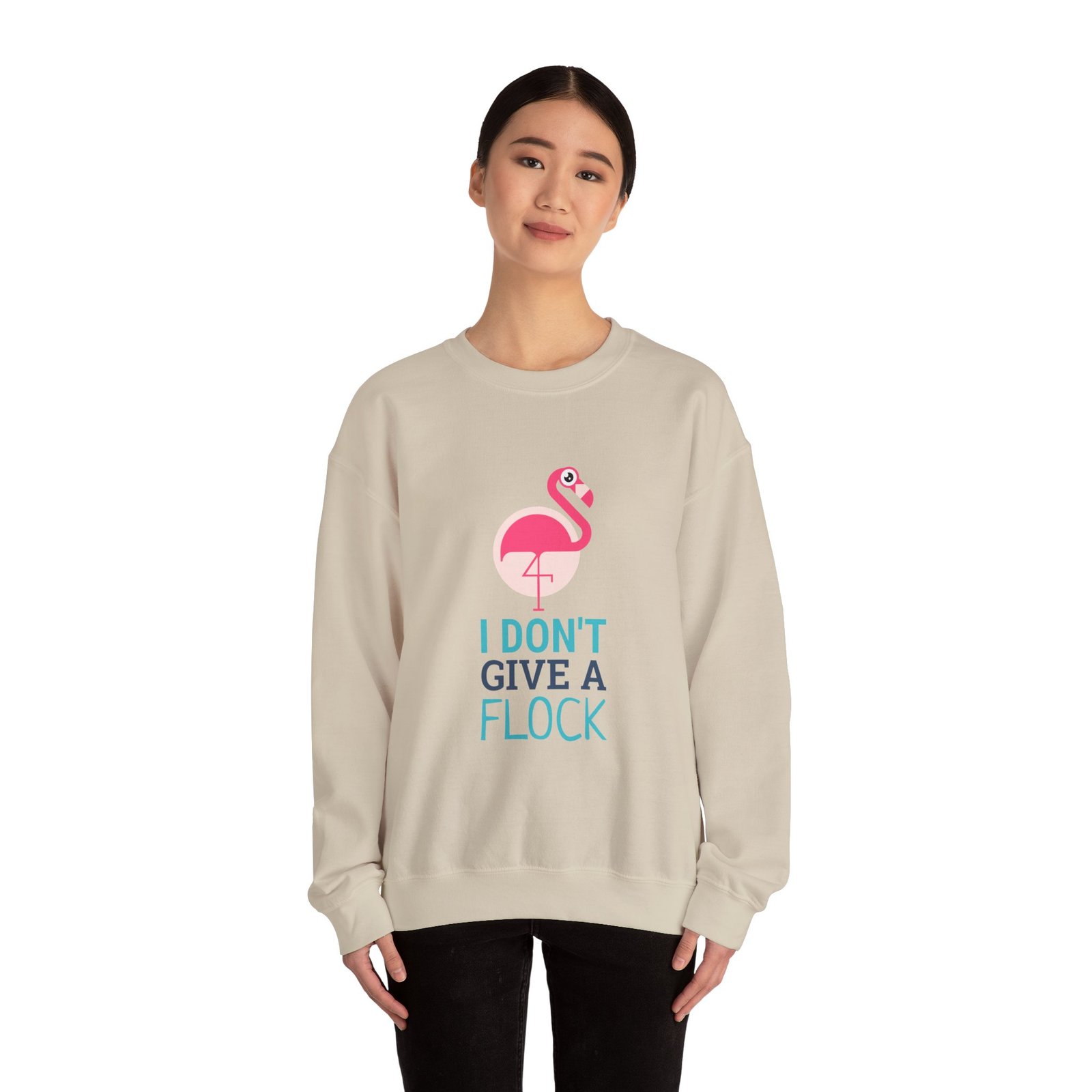 I Don’t Give A Flock Flamingo Sassy Graphic - Sweatshirt - Image 8