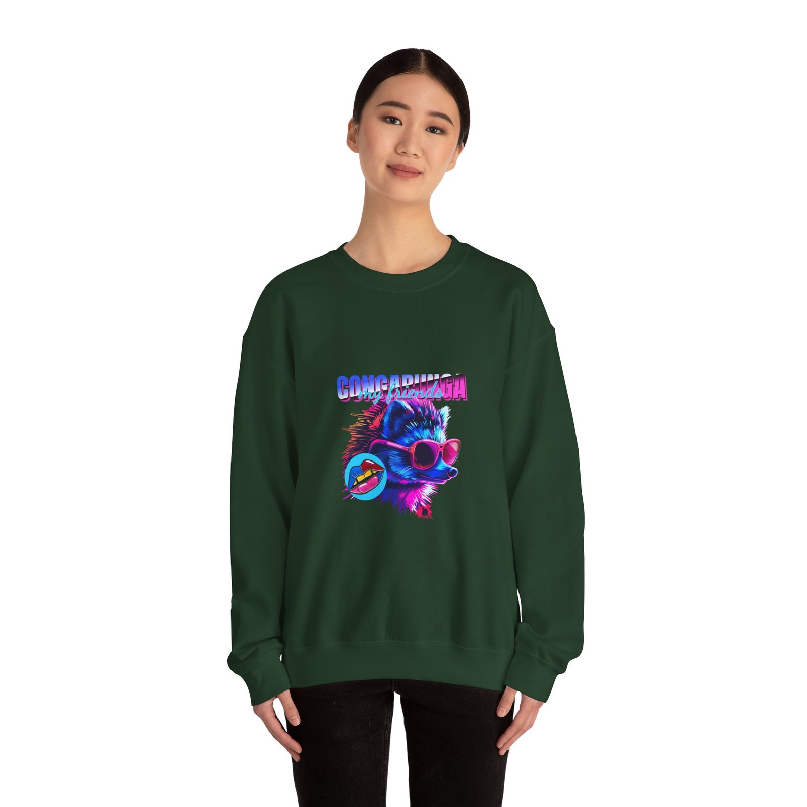 Congariza Hedgehog Funky Colorful Funky Animal Art - Sweatshirt - Image 8