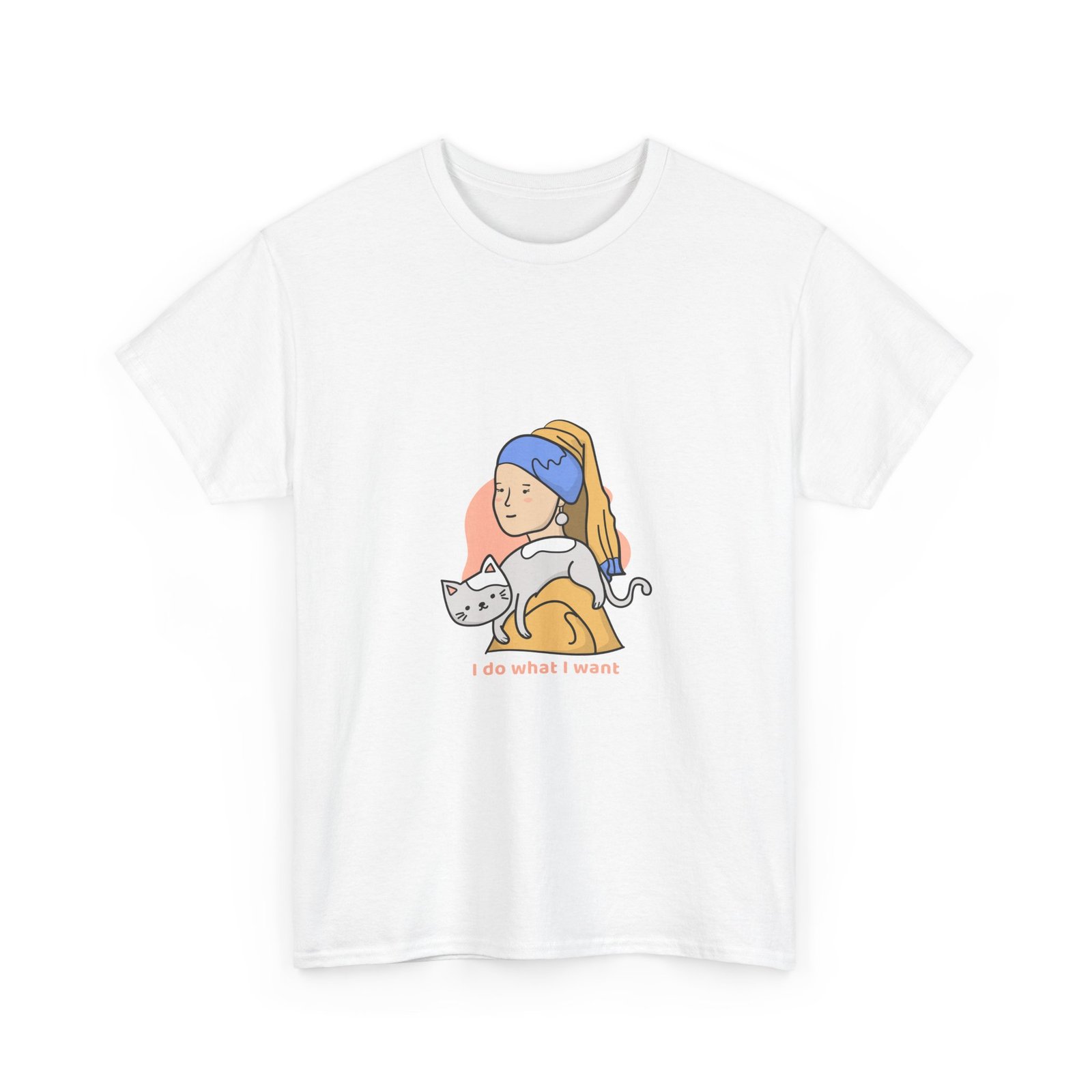 I Do What I Want Cat Artistic Illustration with Attitude - T-shirt - Image 3