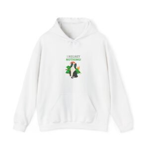 No Regrets Dog with Bold Typography and Playful Expression - Hoodie