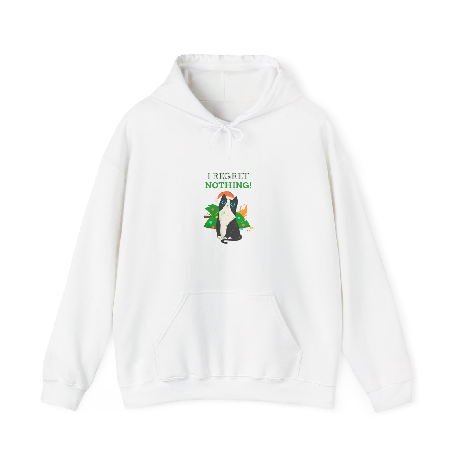 No Regrets Dog with Bold Typography and Playful Expression - Hoodie