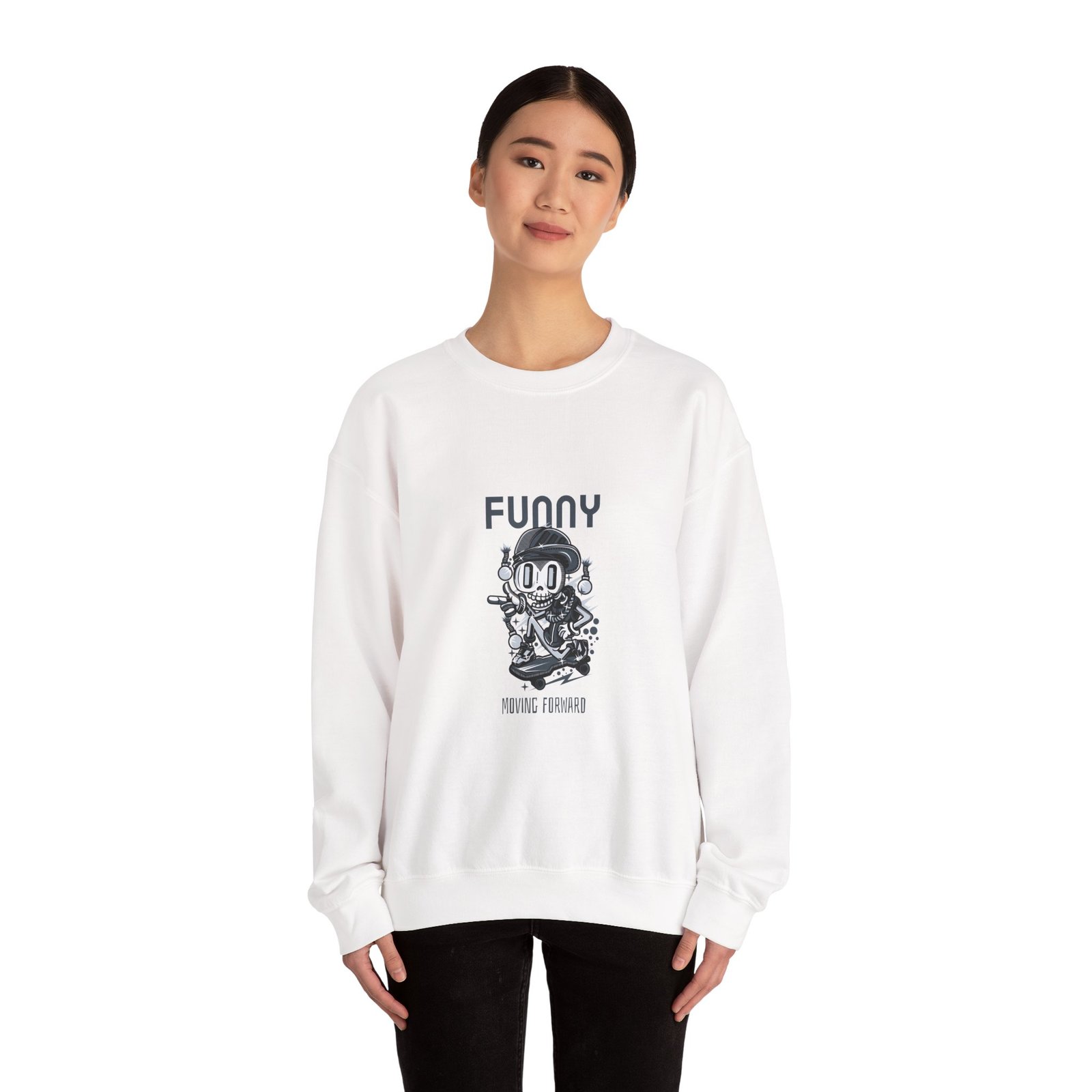 Funny Playful Astronaut Dog Cartoon Illustration - Sweatshirt - Image 4