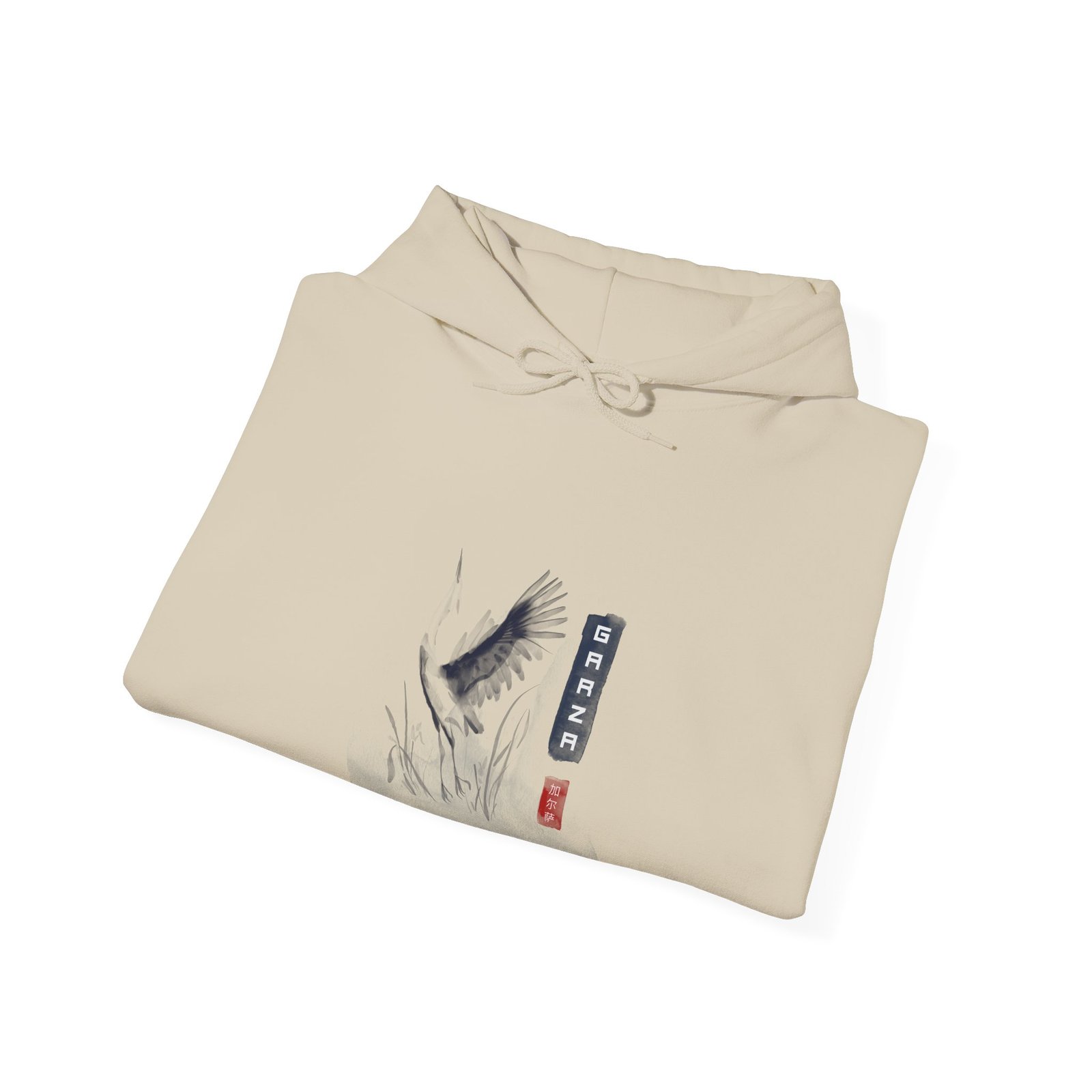 Graceful Garza Heron with Elegant Feather Details - Hoodie - Image 8