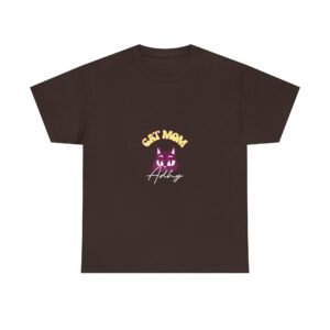 Cute Cat Mom Feline Illustration with Playful Cat Character - T-shirt
