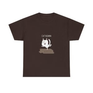 Cat Doing Yoga Asana in Peaceful Zen Pose Illustration - T-shirt