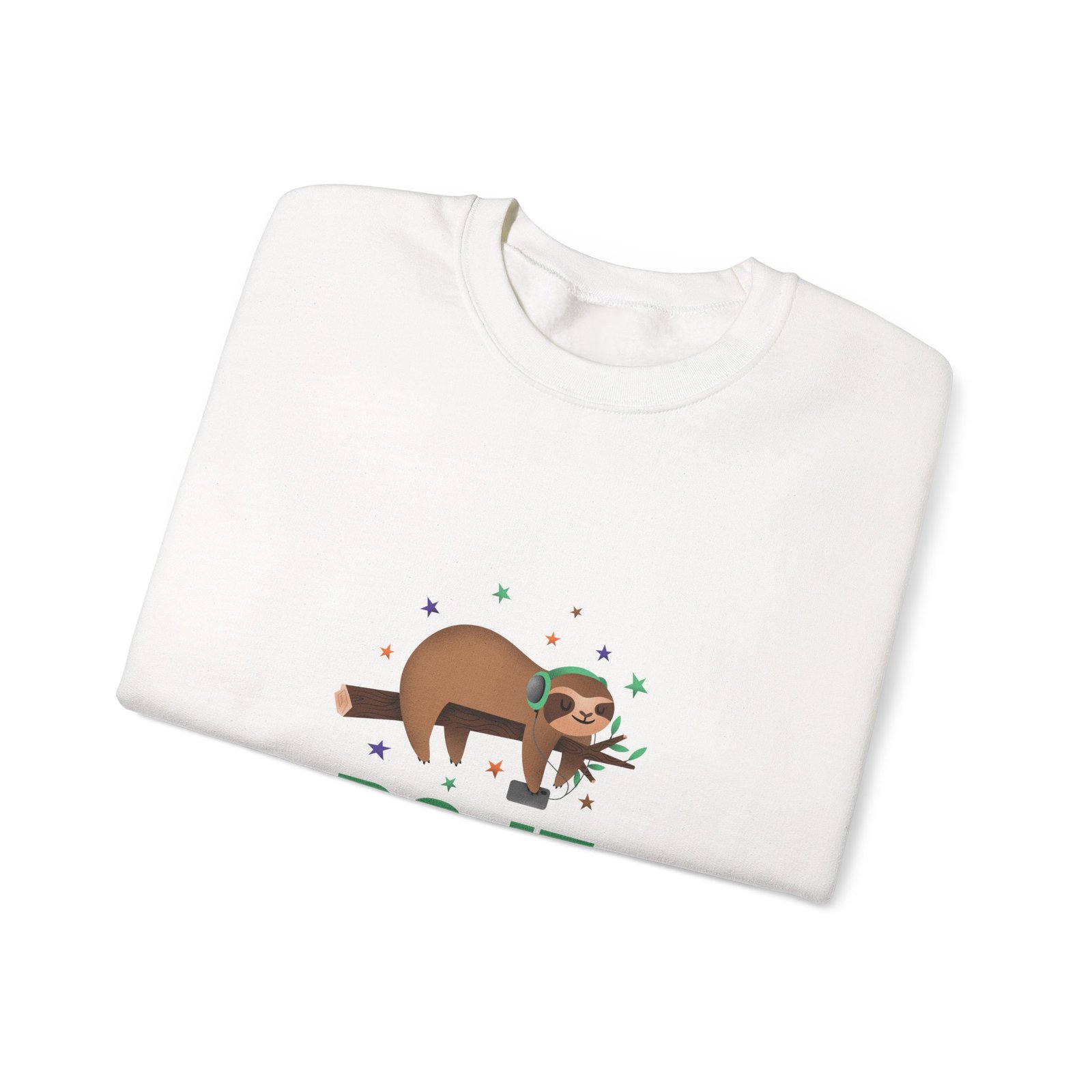 Do It Later Sloth Lazy Cartoon Illustration - Sweatshirt - Image 3