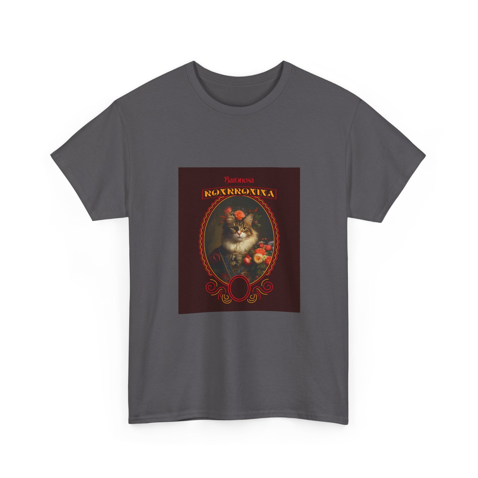 Baronessa Murronika Cat Vintage Art Nouveau Style - T-shirt - Image 7