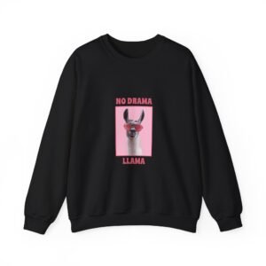 No Drama Llama Sassy Llama Illustration with Fun Attitude - Sweatshirt