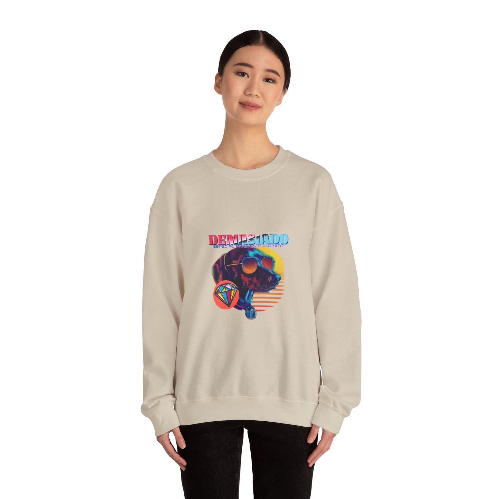 Demasiado Dog Stylish Graphic with Trendy Canine Character - Sweatshirt - Image 8