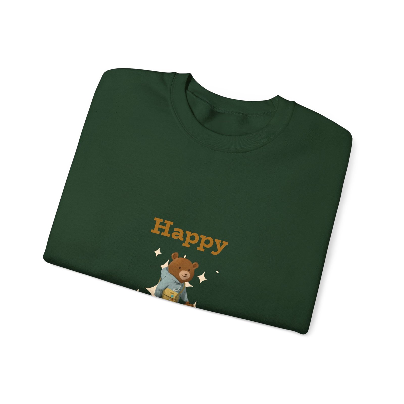 Cheerful Bear Celebrating Happy First Day Design - Sweatshirt - Image 7