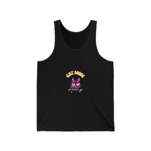 Cute Cat Mom Feline Illustration with Playful Cat Character - Tank Top