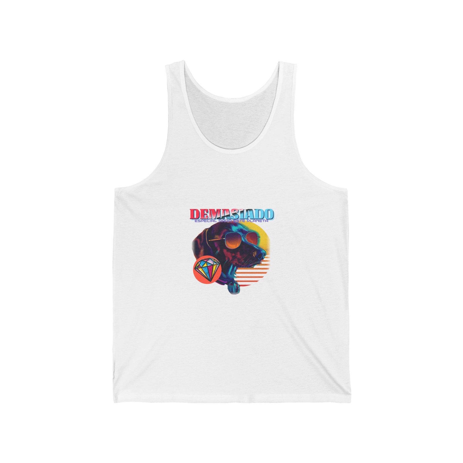 Demasiado Dog Stylish Graphic with Trendy Canine Character - Tank Top