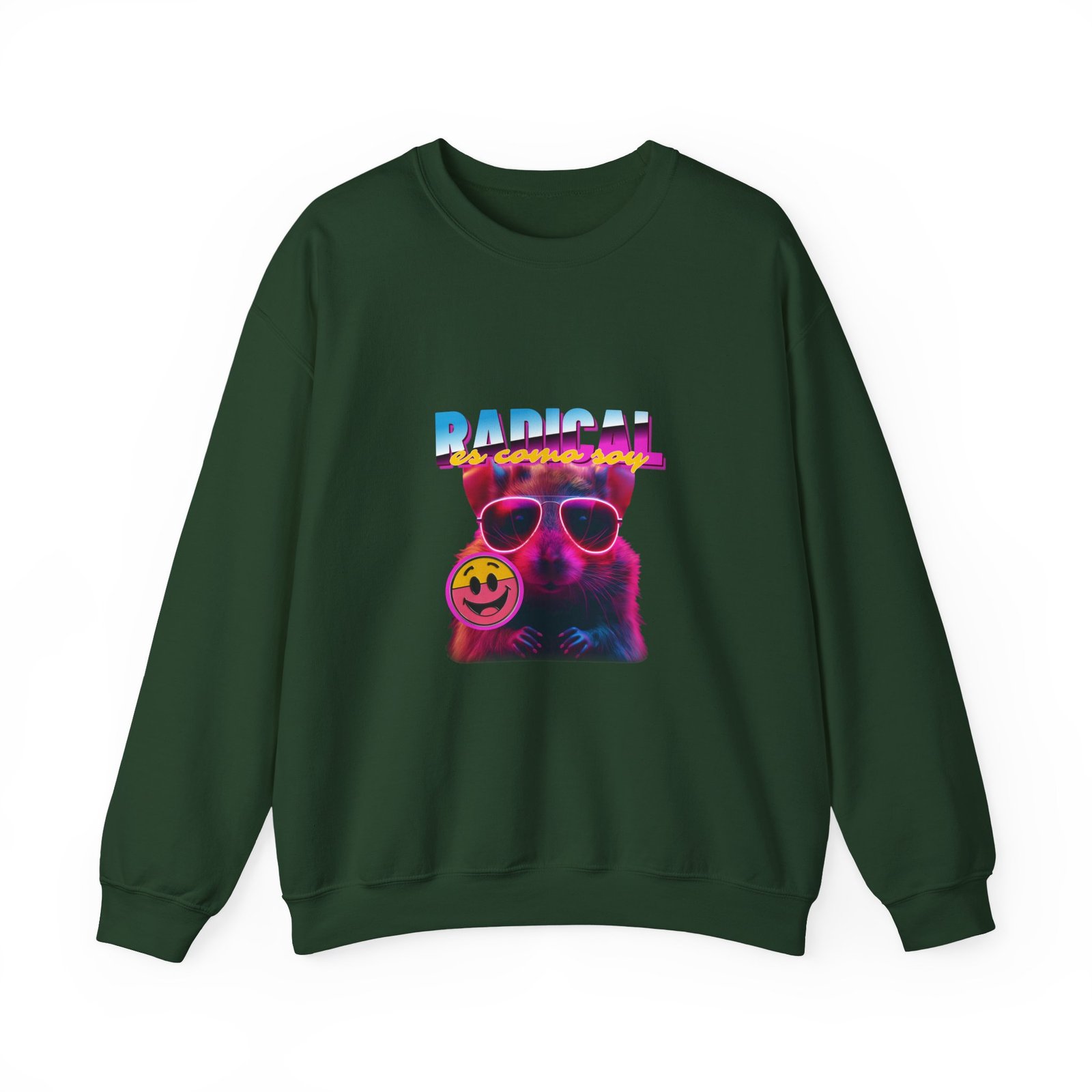 RADICAL So Cool Today Cat Neon Retro Style Graphic - Sweatshirt - Image 5