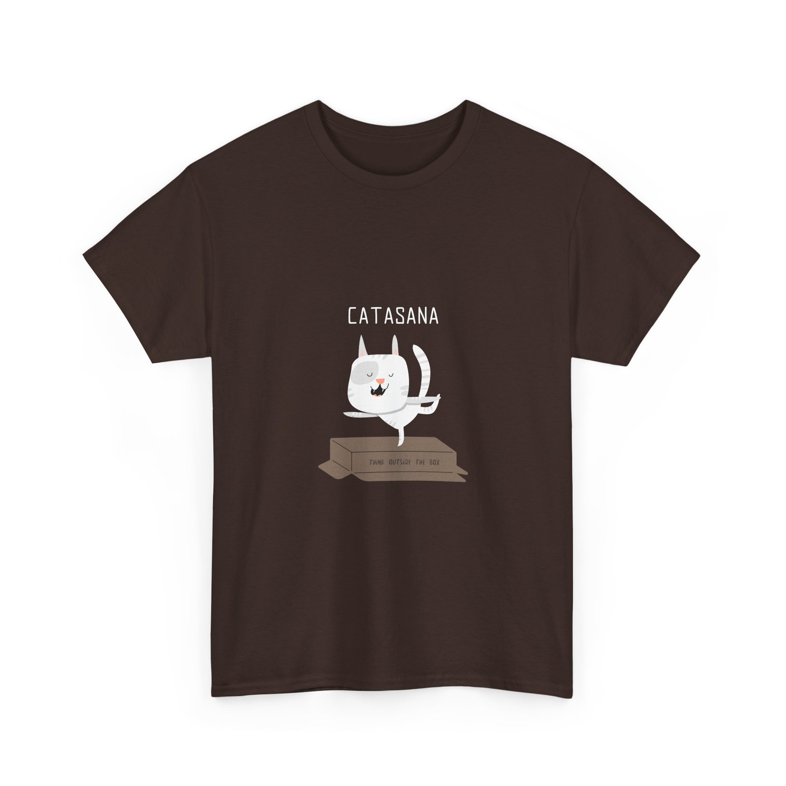 Cat in Asana Pose Peaceful Zen Meditation Design - T-shirt - Image 3