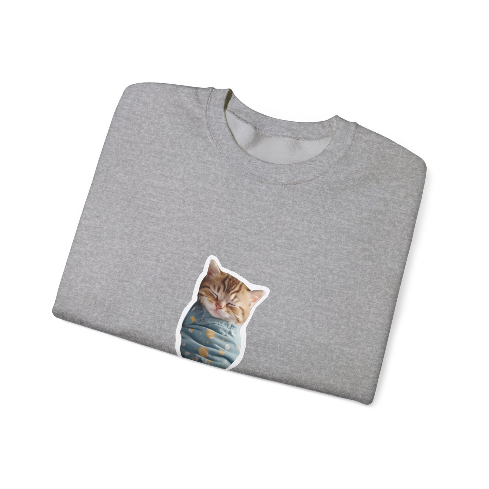 Cute Cat Illustration with "Lives Nap at a Time" Sleepy Theme - Sweatshirt - Image 11