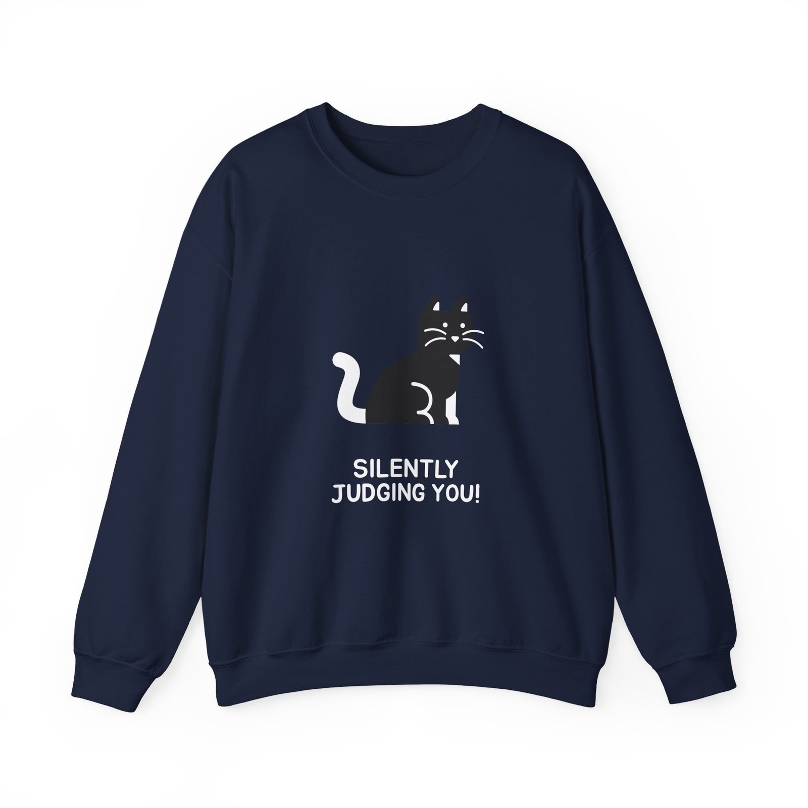 Silently Judging You Cat Sarcastic Funny Graphic - Sweatshirt - Image 9