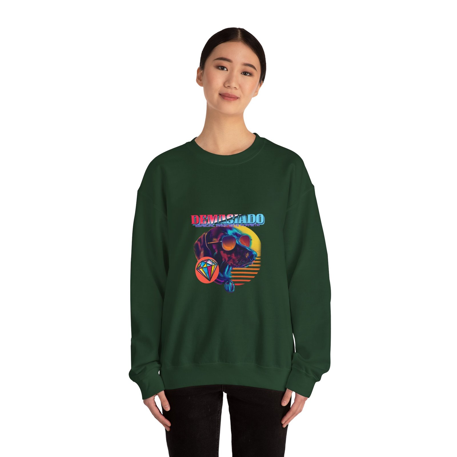 Demasiado Dog Stylish Cool Graphic Design - Sweatshirt - Image 8
