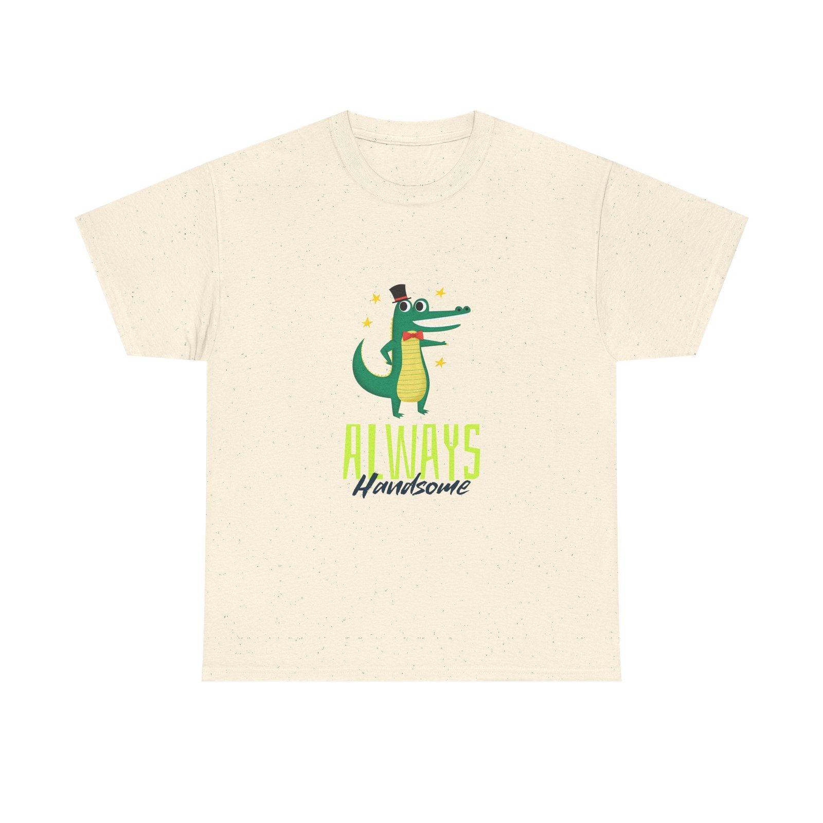 Always Handsome Crocodile Charming Illustration - T-shirt - Image 5