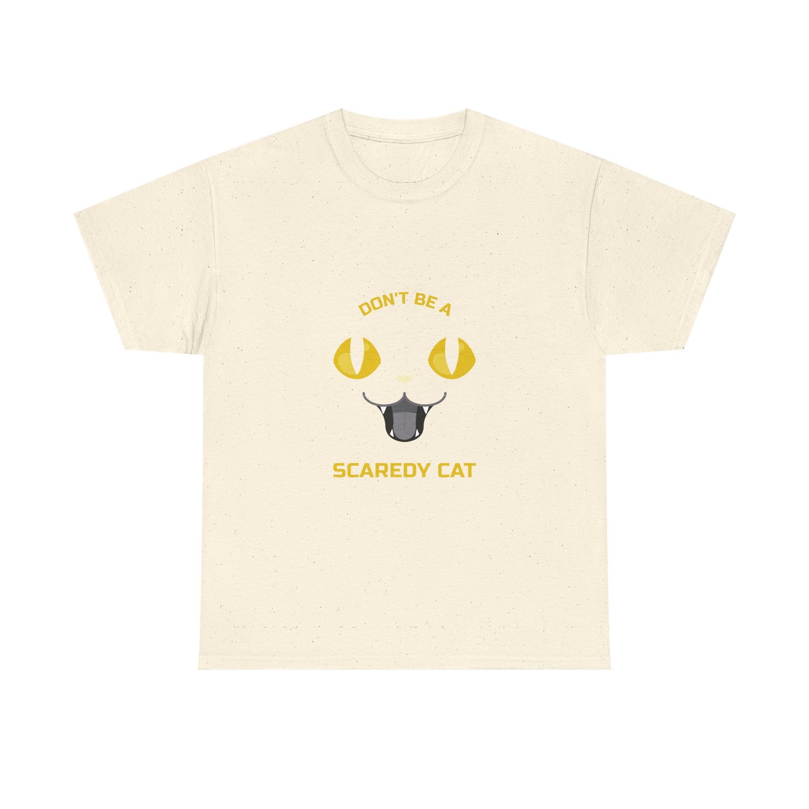 Funny Don’t Be a Scaredy Cat Cat Teasing Cartoon Design - T-shirt - Image 5