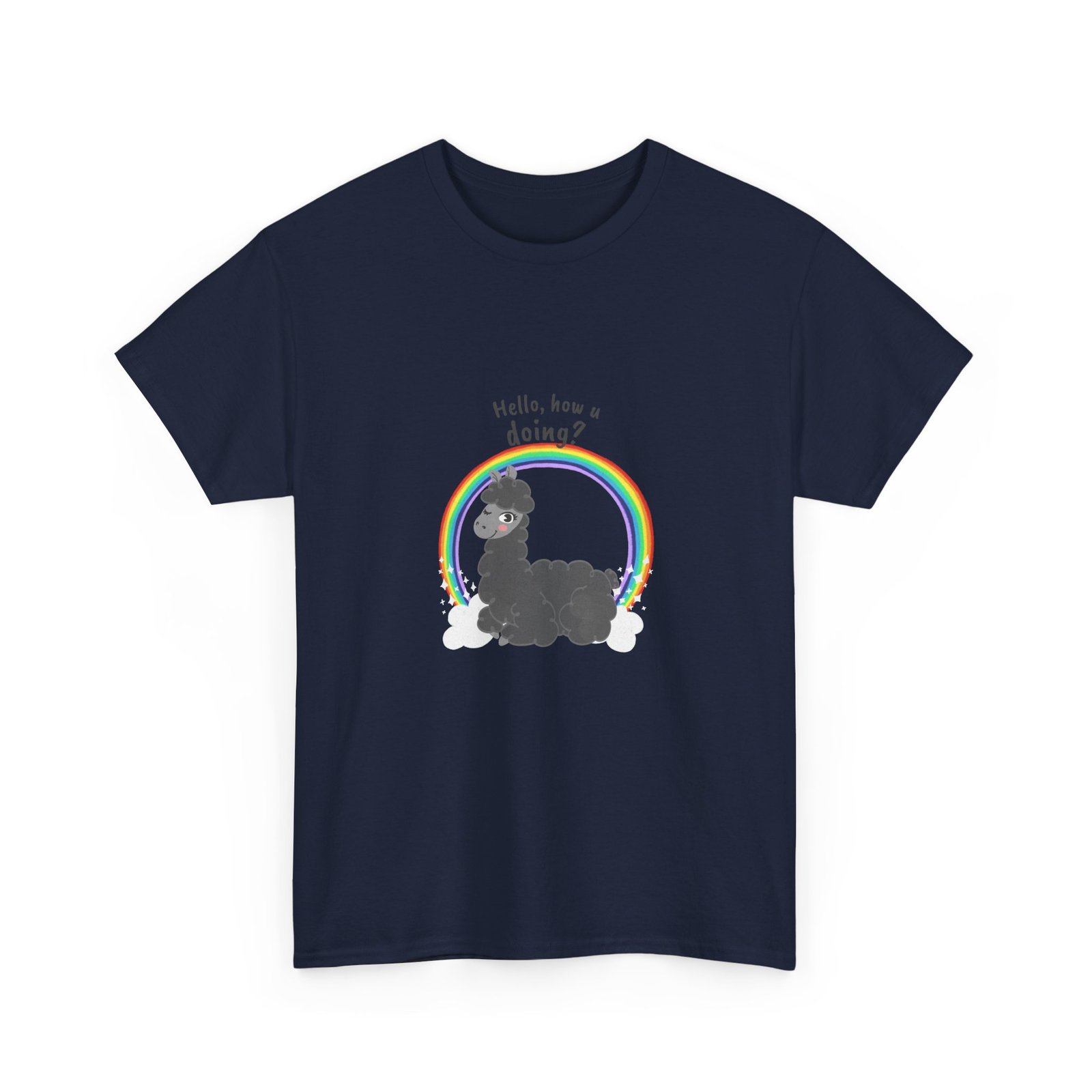 Cute Hello How U Doing Friendly Alpaca Illustration - T-shirt - Image 11