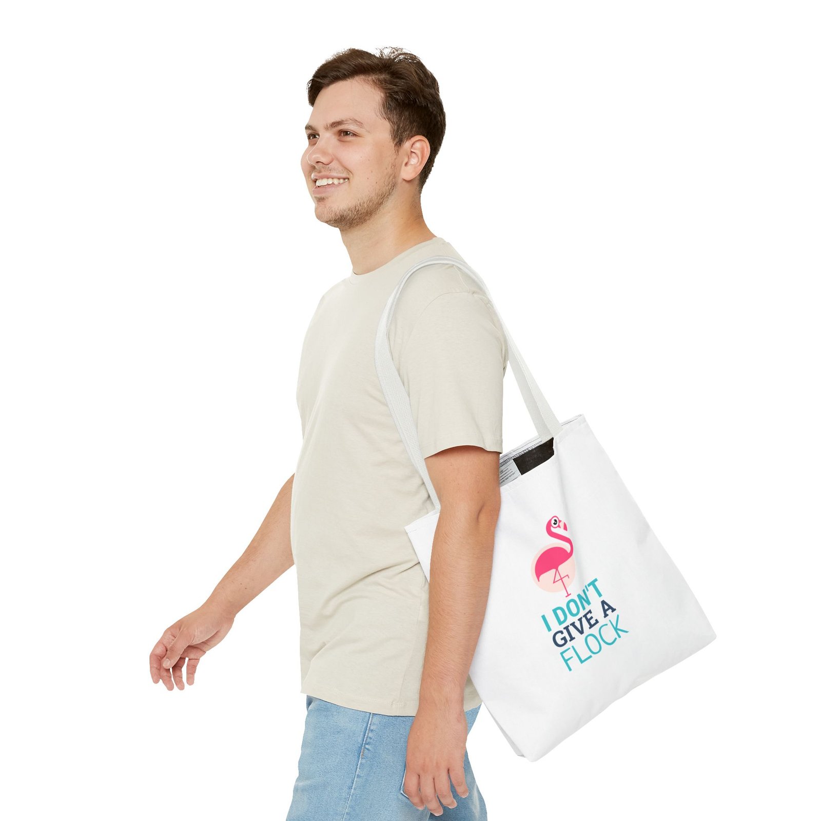 I Don’t Give A Flock Flamingo Sassy Graphic - Tote Bag - Image 7