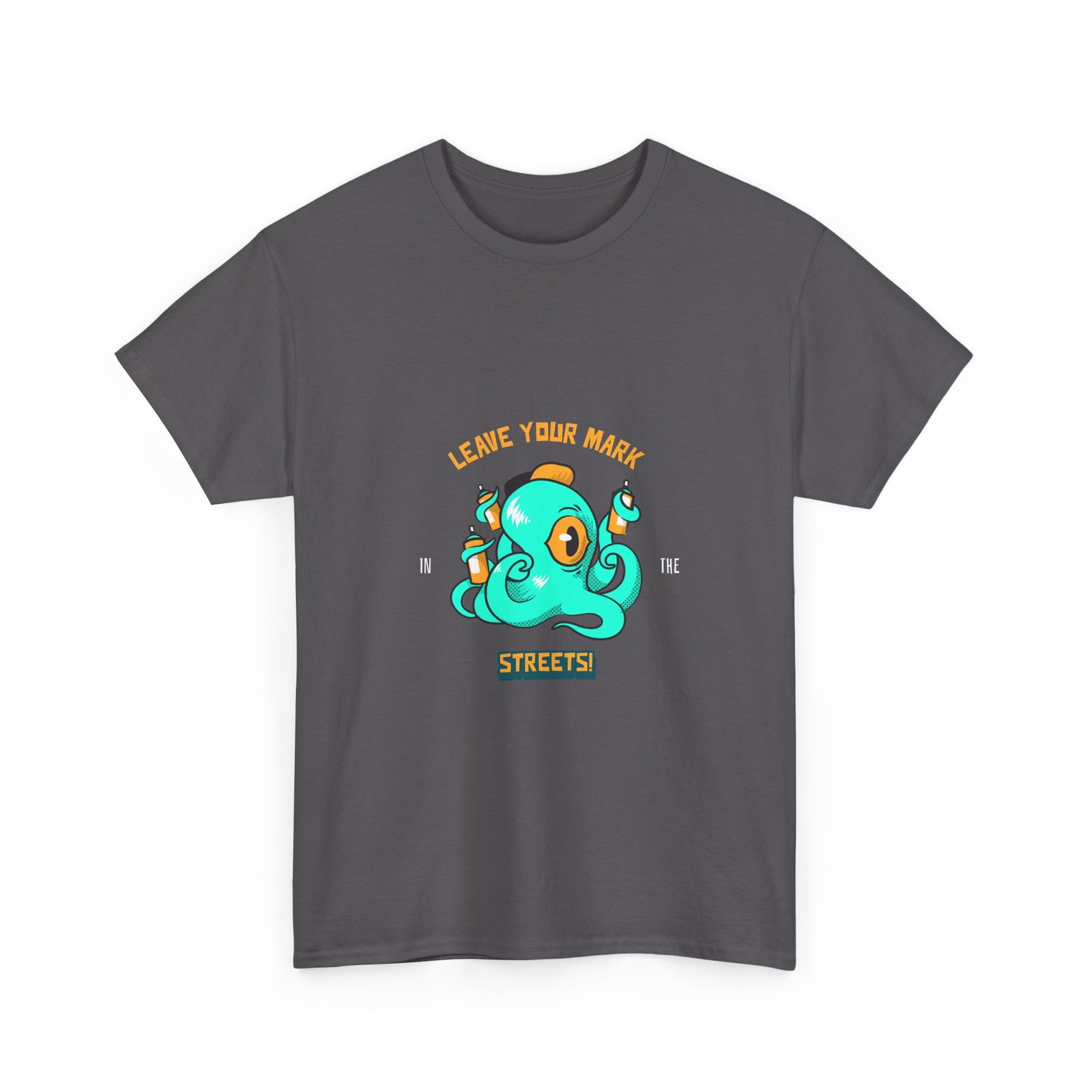 Leave Your Mark in the Streets Octopus Graffiti Art Design - T-shirt - Image 7
