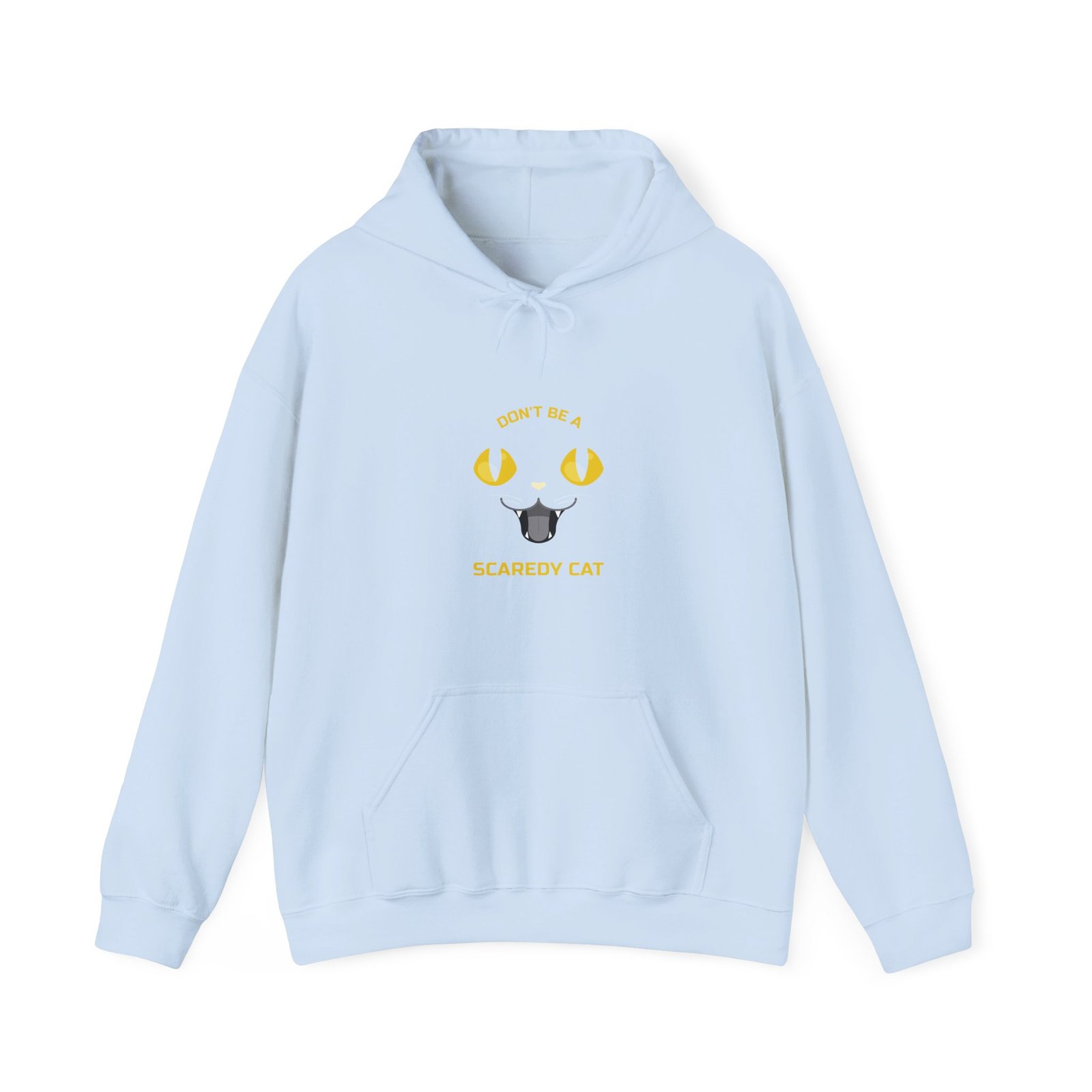 Funny Don’t Be a Scaredy Cat Cat Teasing Cartoon Design - Hoodie - Image 9