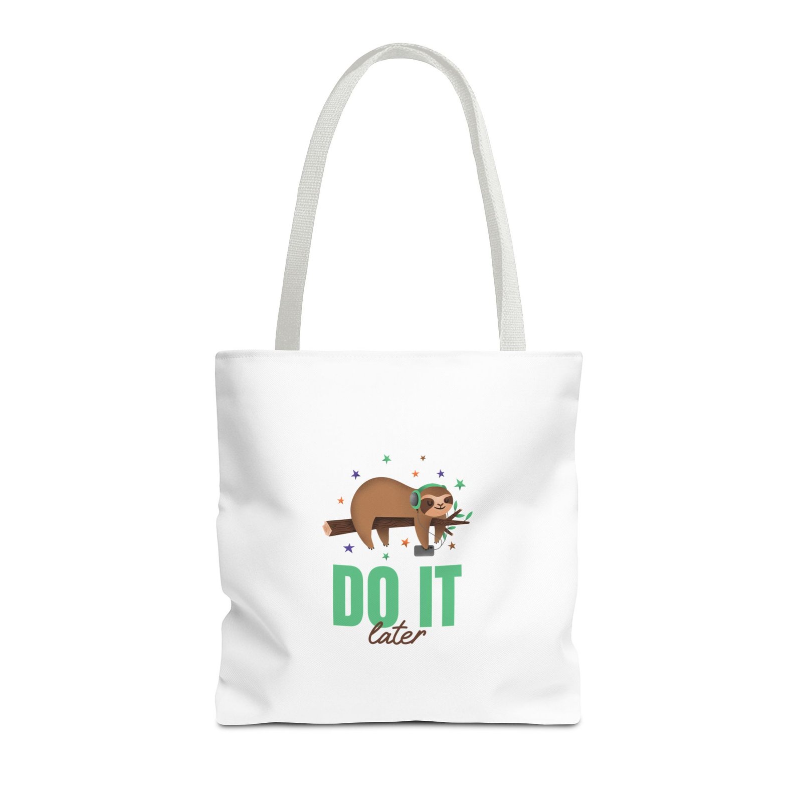 Do It Later Sloth Lazy Cartoon Illustration - Tote Bag - Image 5
