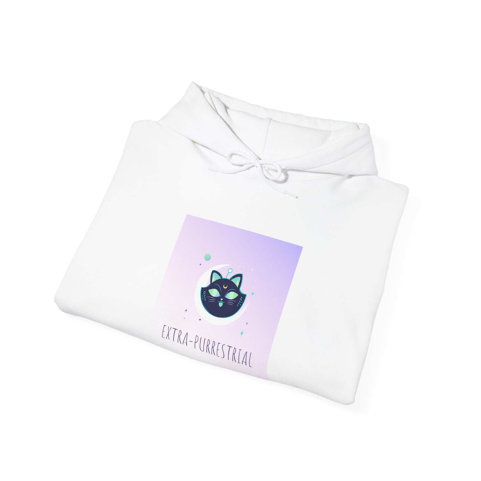 Extra Terrestrial Cat in Cosmic Space Design - Hoodie - Image 4