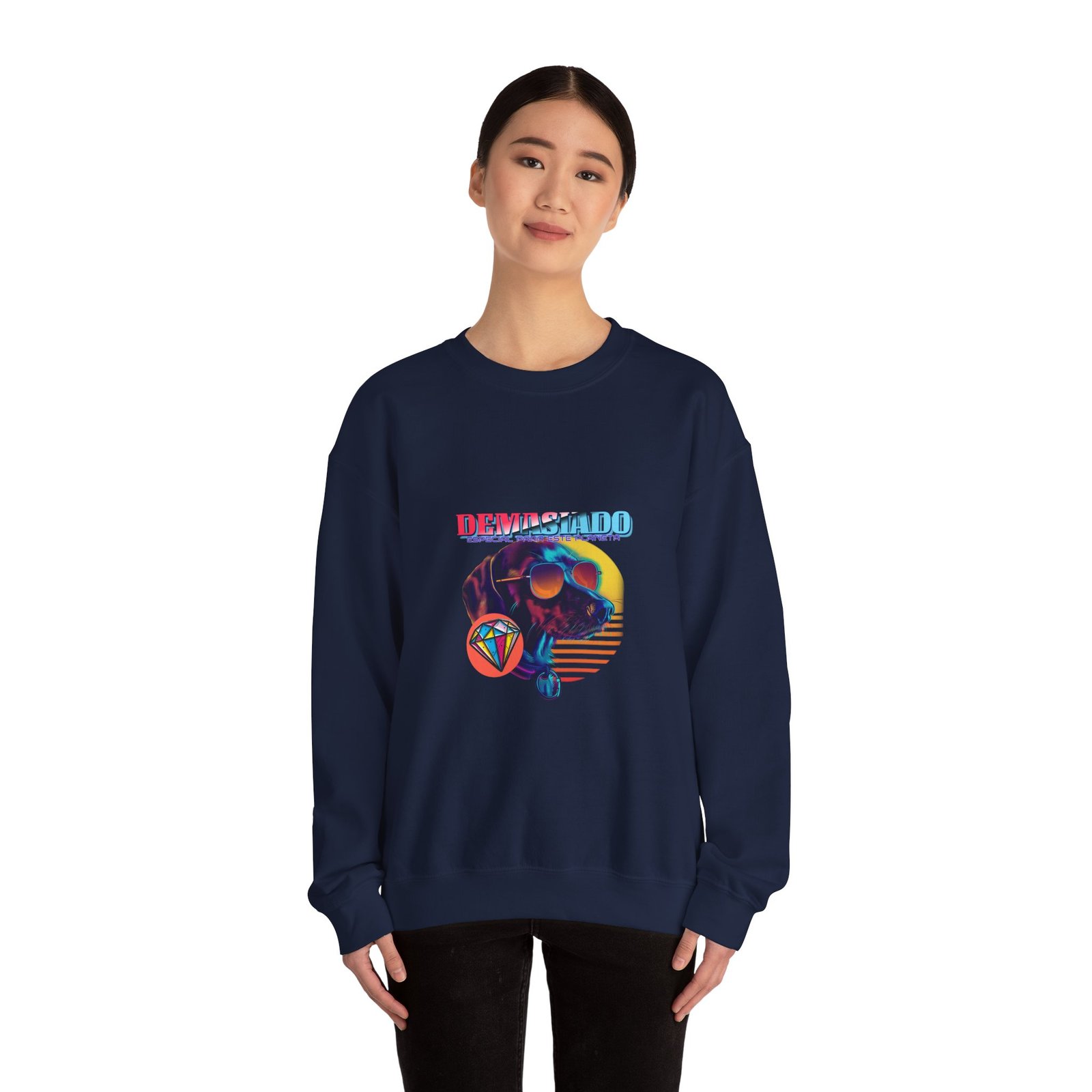 Demasiado Dog Stylish Cool Graphic Design - Sweatshirt - Image 12