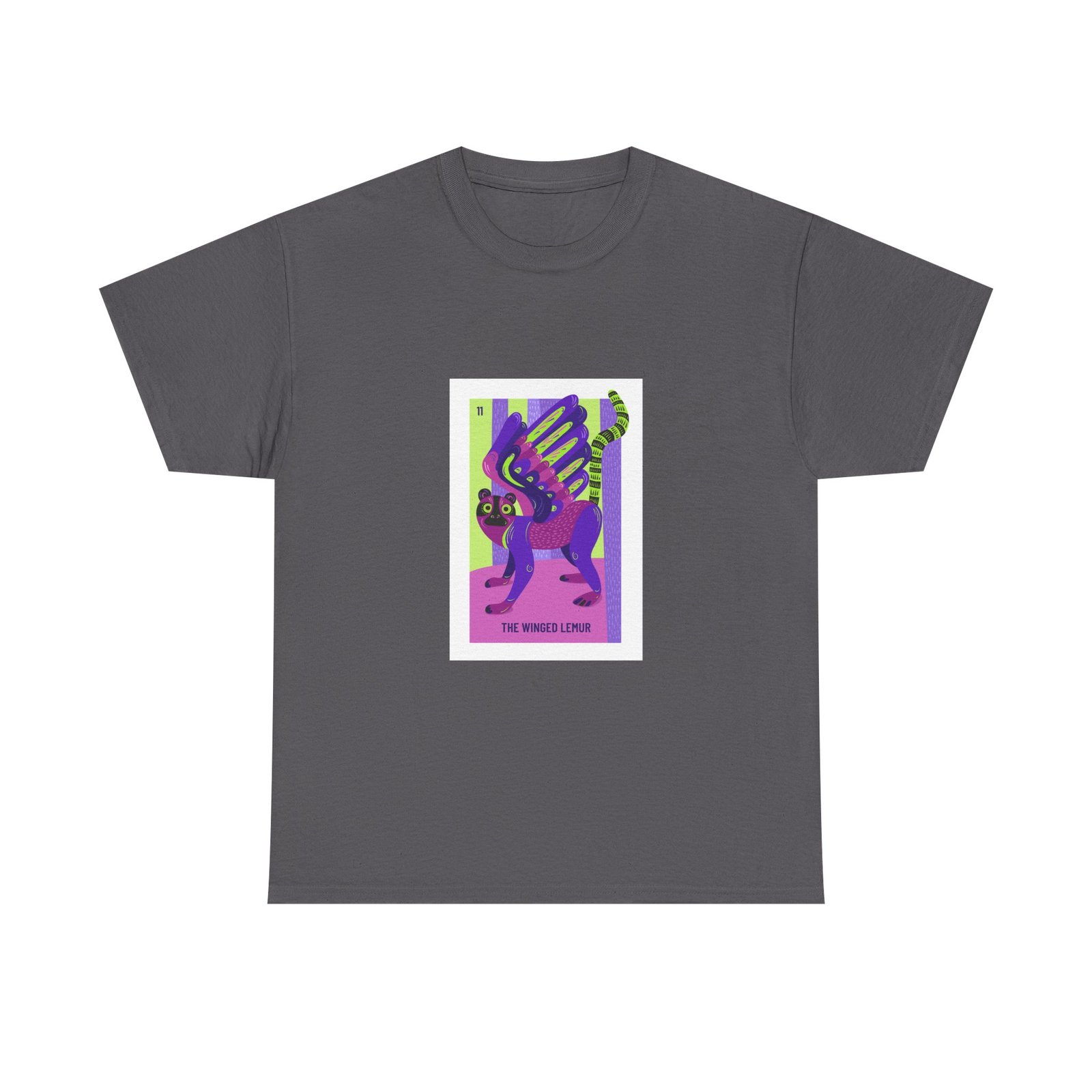 Colorful Winged Lemur Artistic Illustration - T-shirt - Image 5