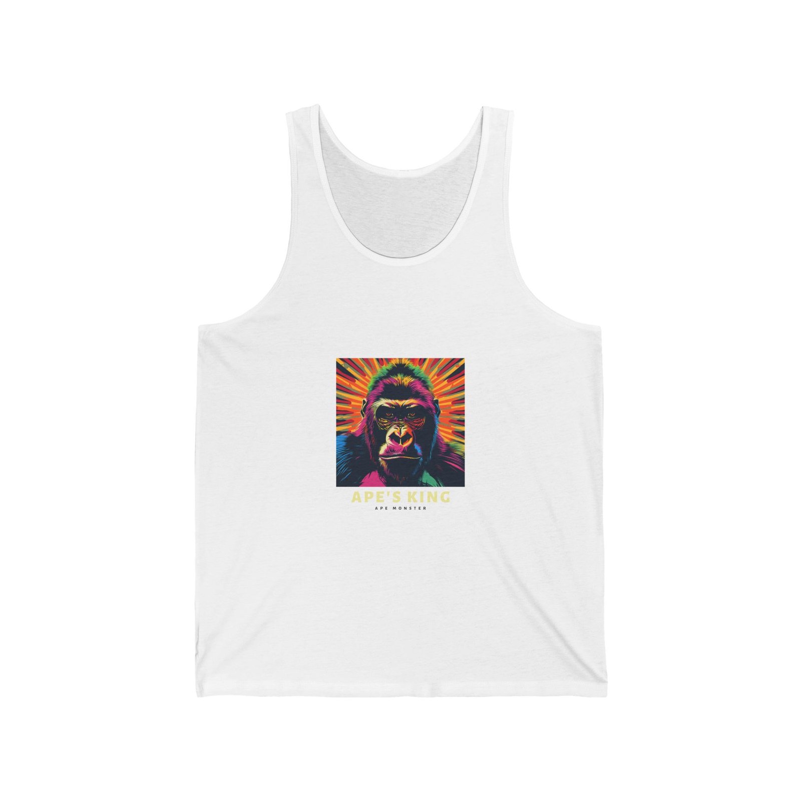 Apes King Gorilla Powerful Majestic Primate Illustration - Tank Top