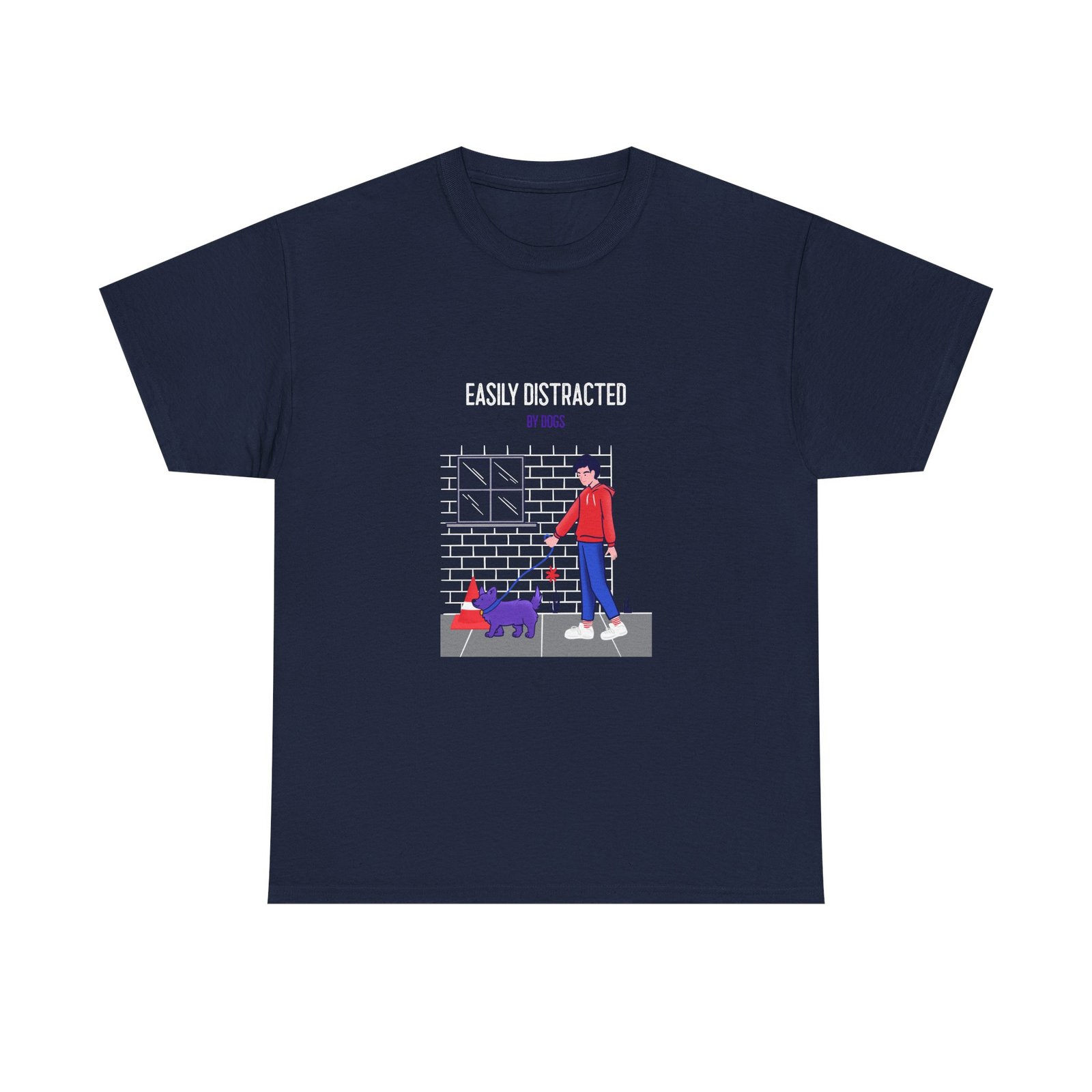 Easily Distracted By Dogs Dog Walker Graphic Design - T-shirt - Image 9