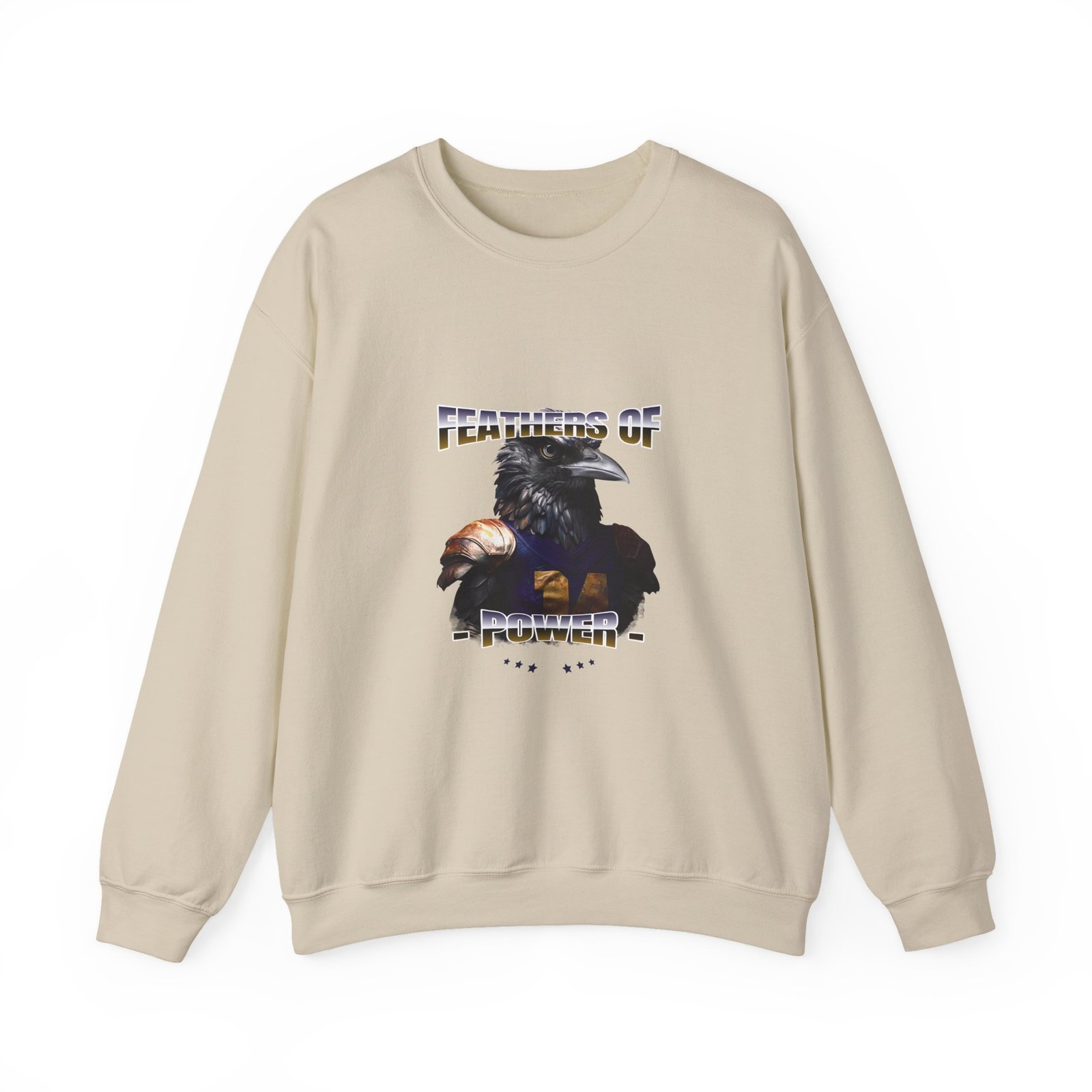 Feathers of Power Raven Warrior Bold Tribal Artwork - Sweatshirt - Image 5